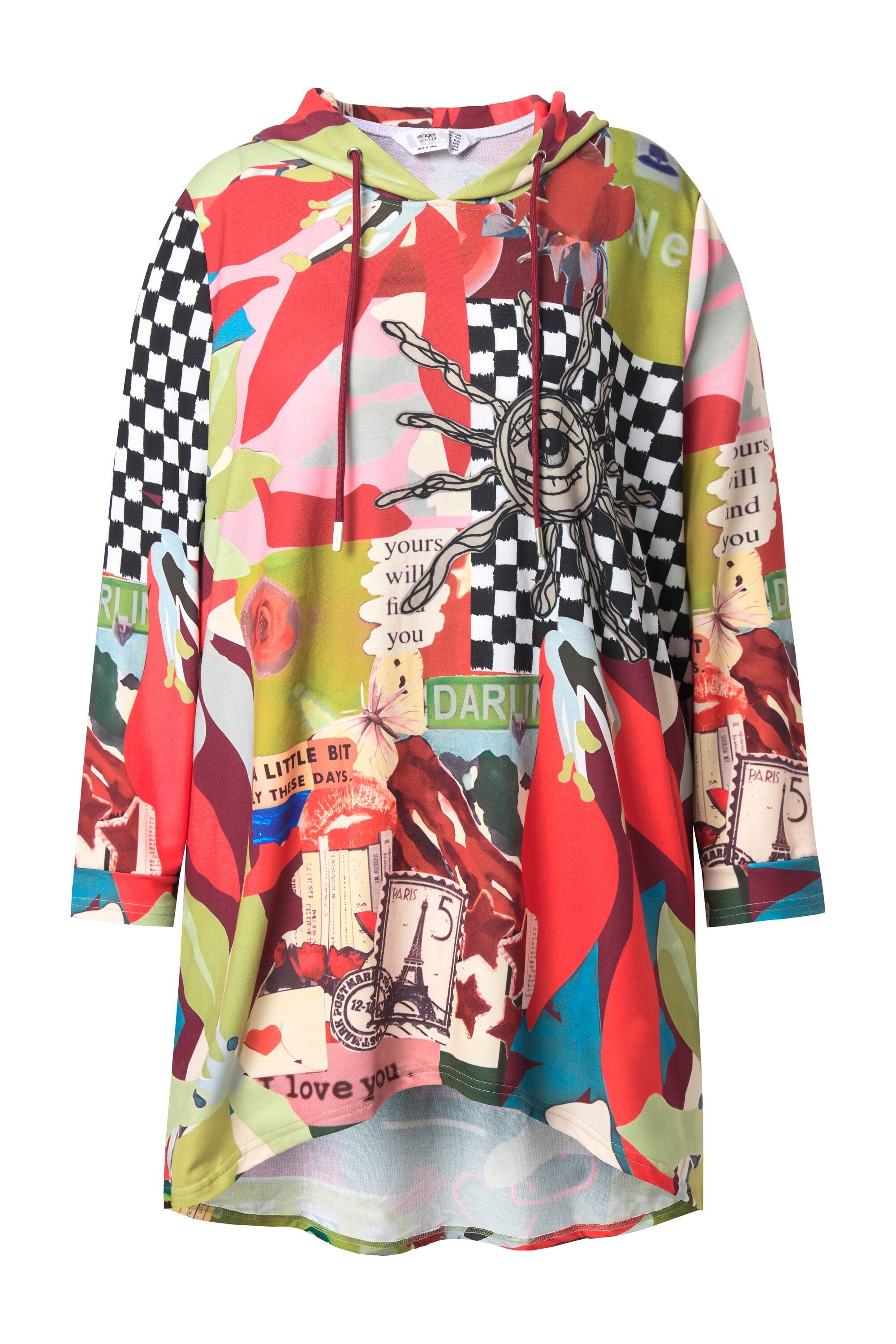 Angel of Style Sweatshirt Hoodie Oversize Fit Patchmuster Kapuze günstig online kaufen