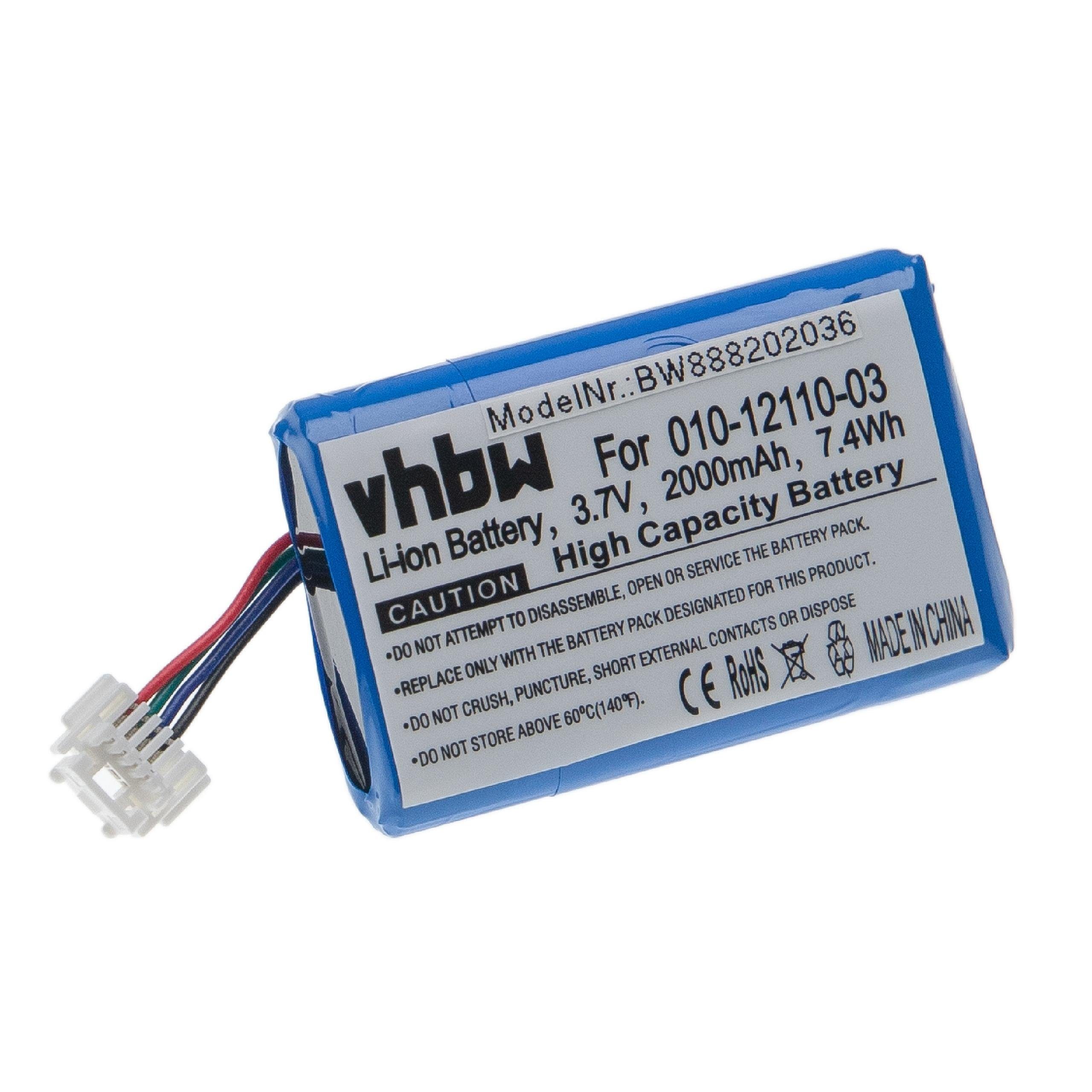 vhbw kompatibel mit 010-01603-10 (3,7 Li-Ion mAh 2000 V) Garmin Akku