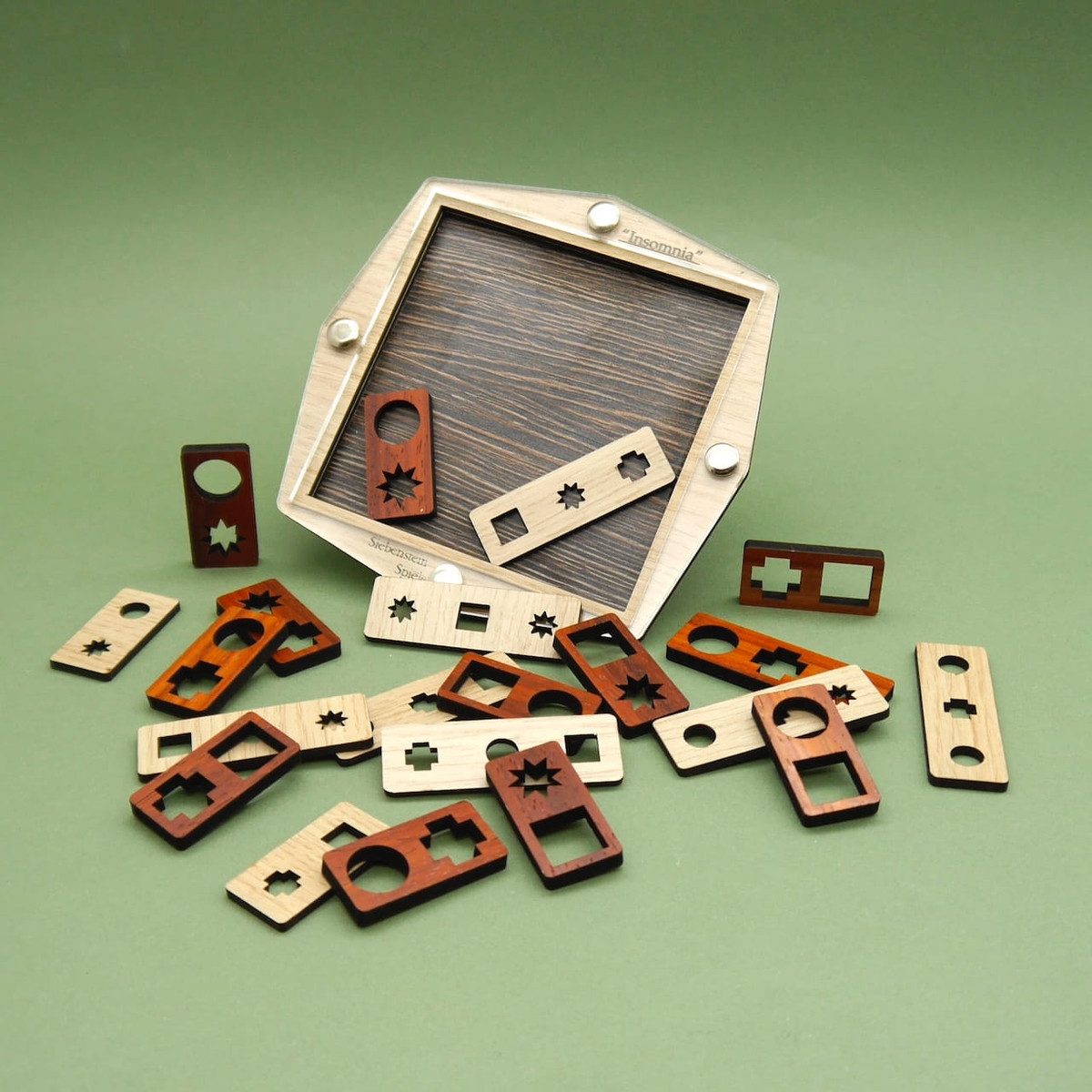 ROMBOL Denkspiele Spiel INSOMNIA - interessantes Knobelspiel, Holzpuzzle, Denkspiel