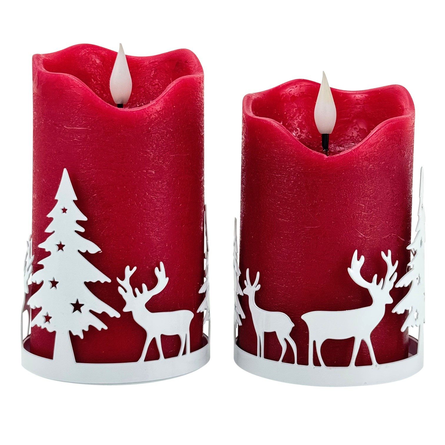 Online-Fuchs Kerzenständer - 4 einzelne Kerzenhalter Waldszene für Stumpenk günstig online kaufen