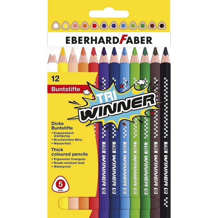Eberhard Faber Buntstift Buntstifte Tri WINNER 12 Farben