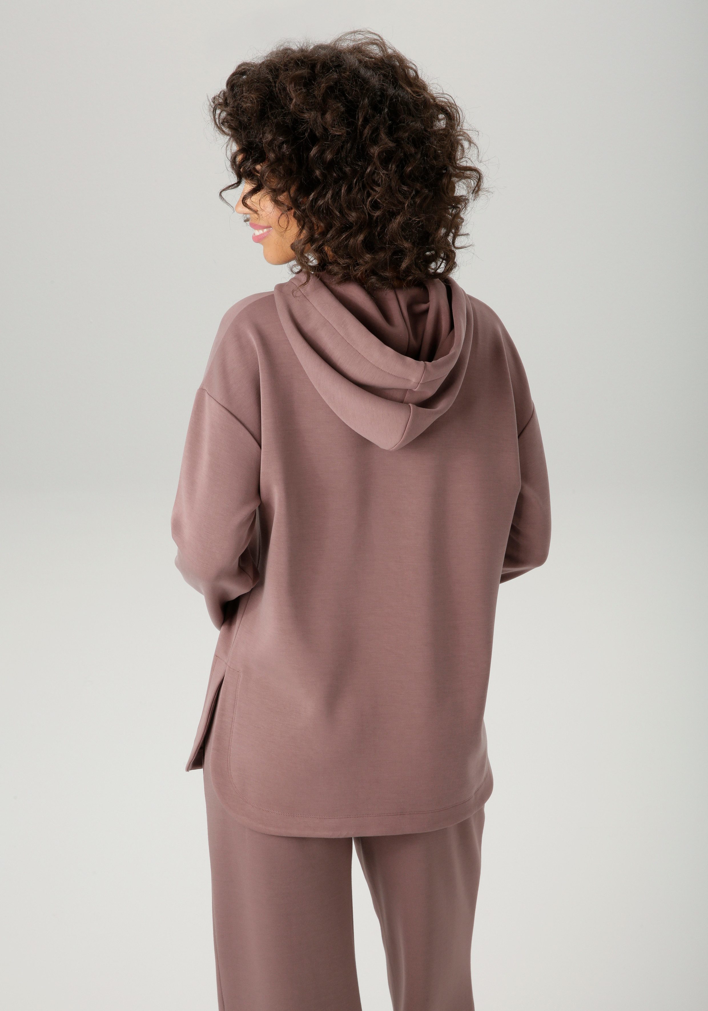 Aniston CASUAL Sweatshirt mit Bindeband an der Kapuze günstig online kaufen