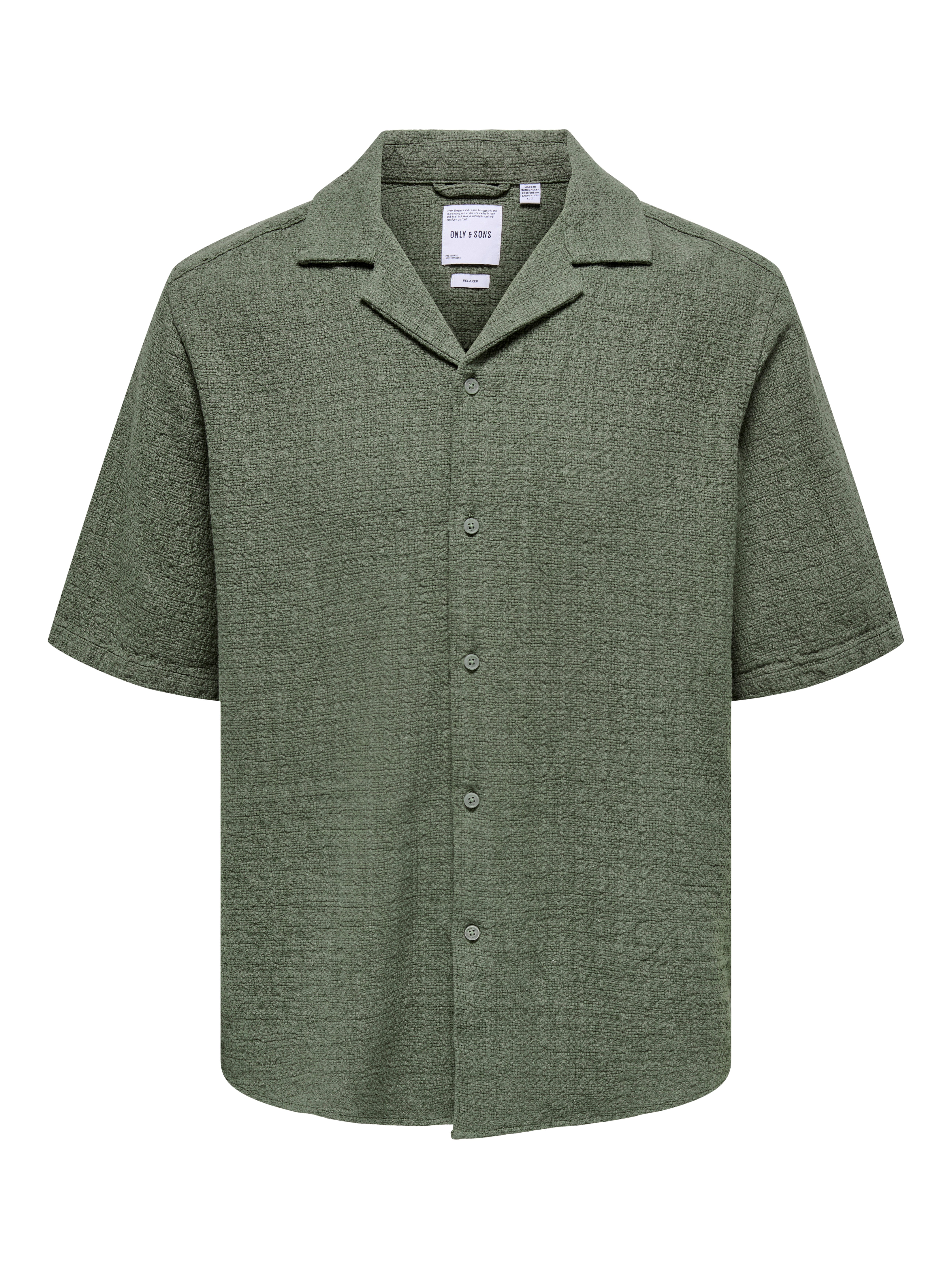 ONLY & SONS Kurzarmhemd ONSLATHAM RLXSS RESORT LINEN STRUC 0257 günstig online kaufen