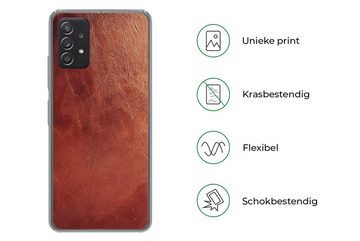MuchoWow Handyhülle Leder - Lederoptik - Braun - Hell, Handyhülle Telefonhülle Samsung Galaxy A33