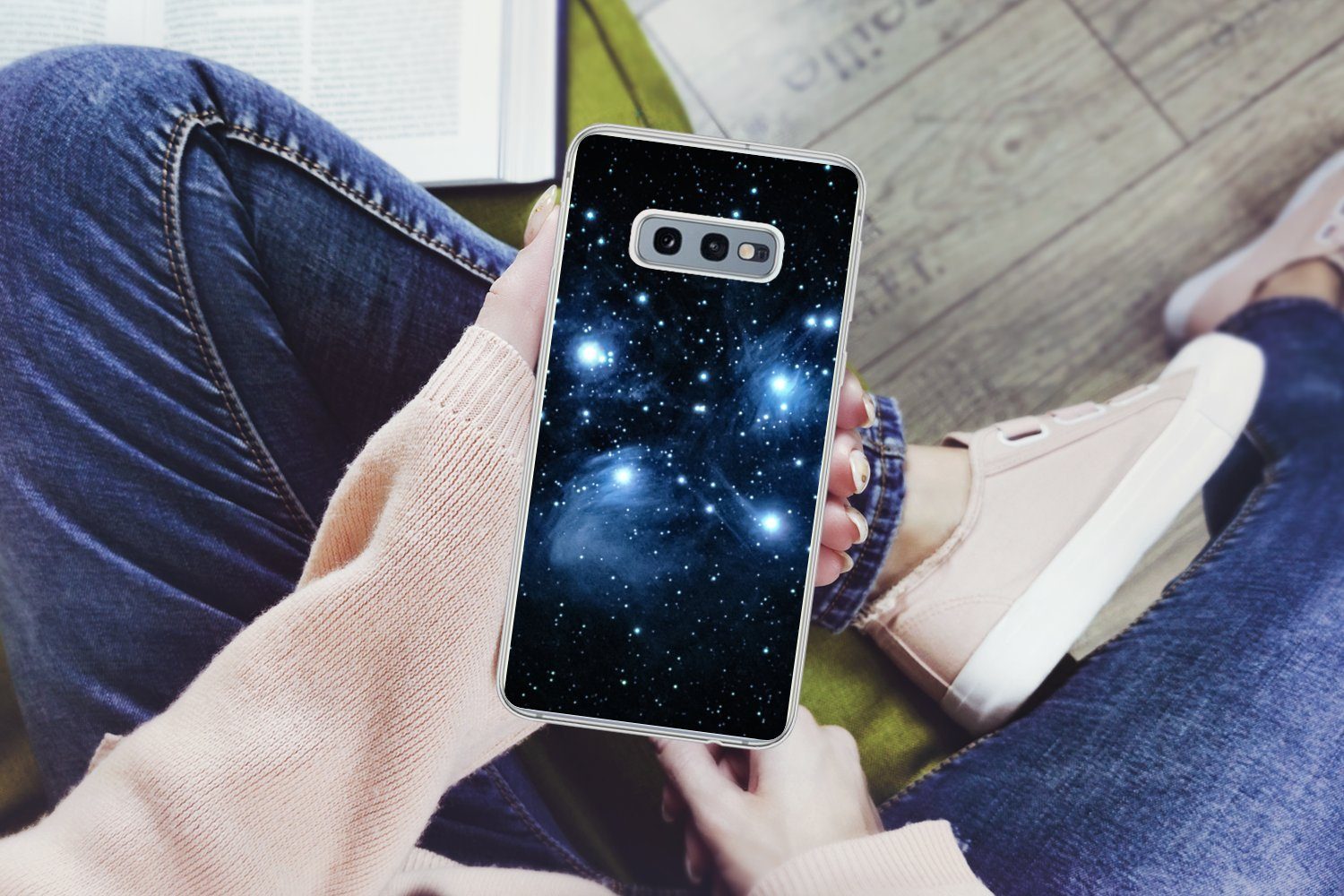 MuchoWow Handyhülle für Samsung Galaxy S10e Universum - Planeten - Sterne - Jungen - Mädch, Phone Case, Silikon, Schutzhülle Dünn