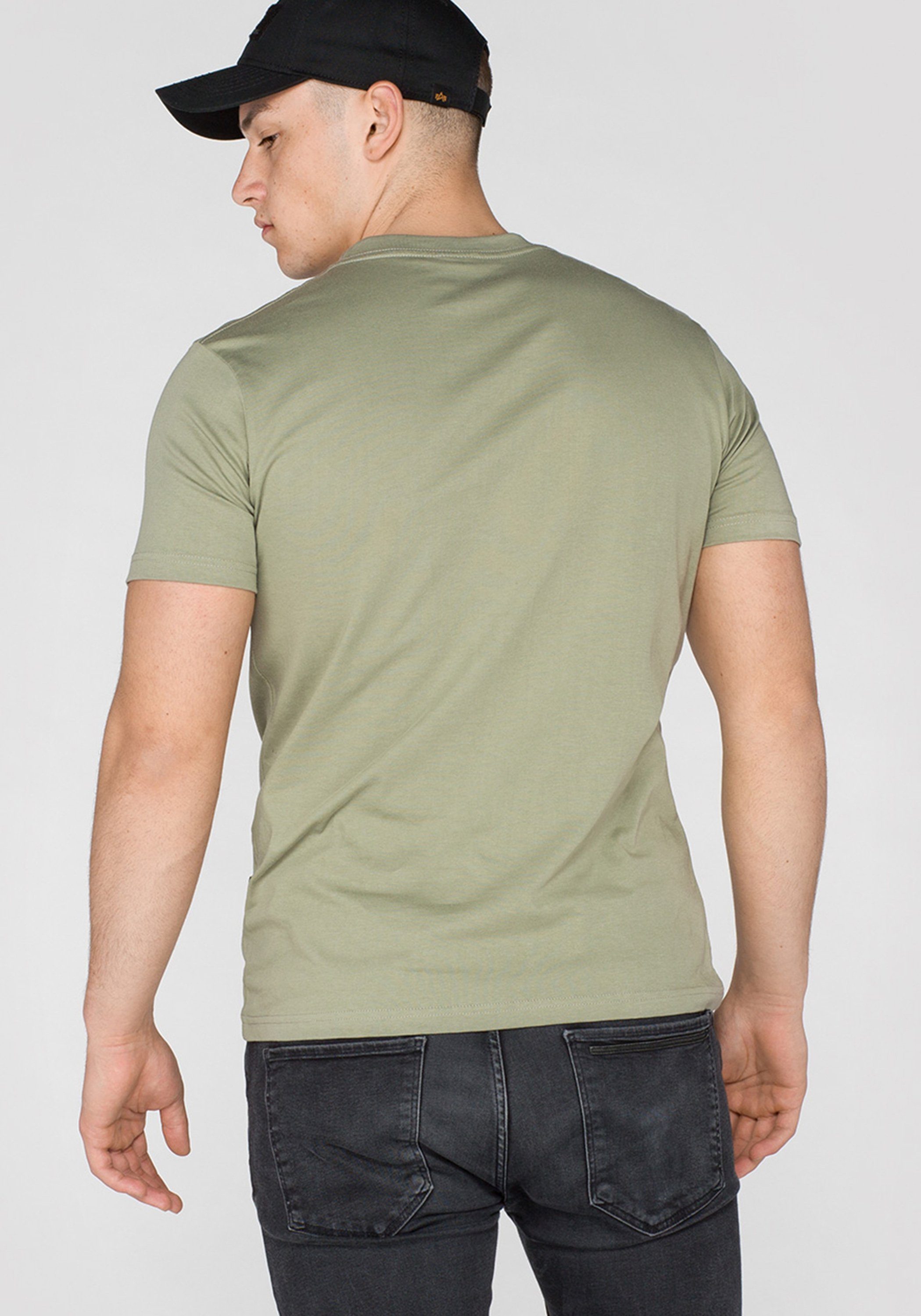 Alpha Industries T-Shirt Alpha olive Basic - T-Shirts Industries Men T-Shirt
