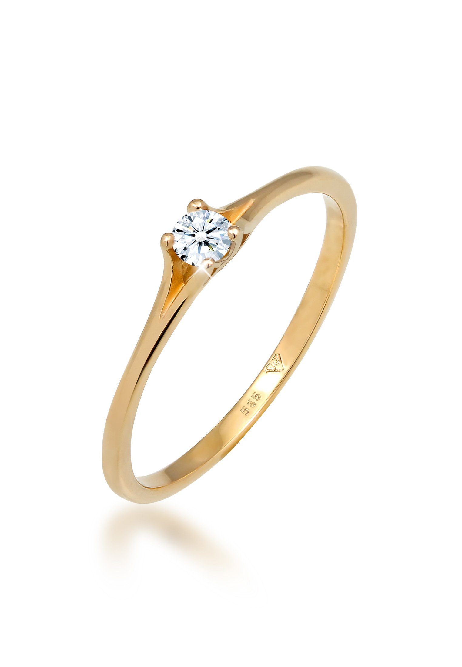 Elli DIAMONDS Verlobungsring »Verlobung Vintage Diamant (0.06 ct) 585  Gelbgold« online kaufen | OTTO