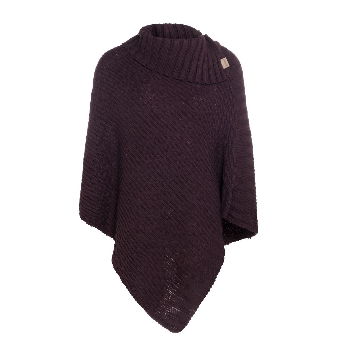 Knit Factory Strickponcho Nicky Ponchos One Size Glatt Lila (1-tlg) modern Strickware Strickartikel Poncho