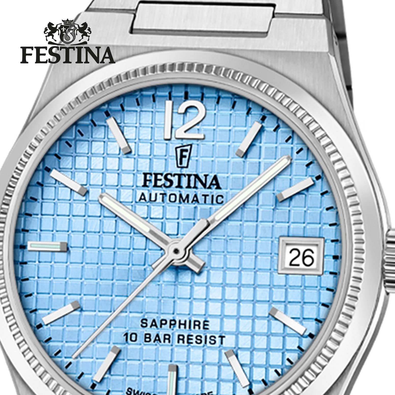 Festina Automatikuhr Festina Damenuhr Edelstahl silber, (Analoguhr), Damen Armbanduhr rund, Edelstahlarmband silber, Elegant