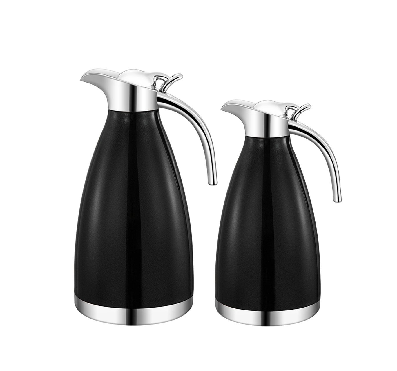 Cheffinger Isolierkanne 2er Set Edelstahl Thermoskanne Isolierkanne Thermosflasche Kaffeekanne