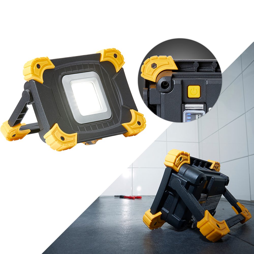 Northpoint LED Baustrahler mit Akku dimmbar 1100 Lumen IP54 mit Powerbankfunktion