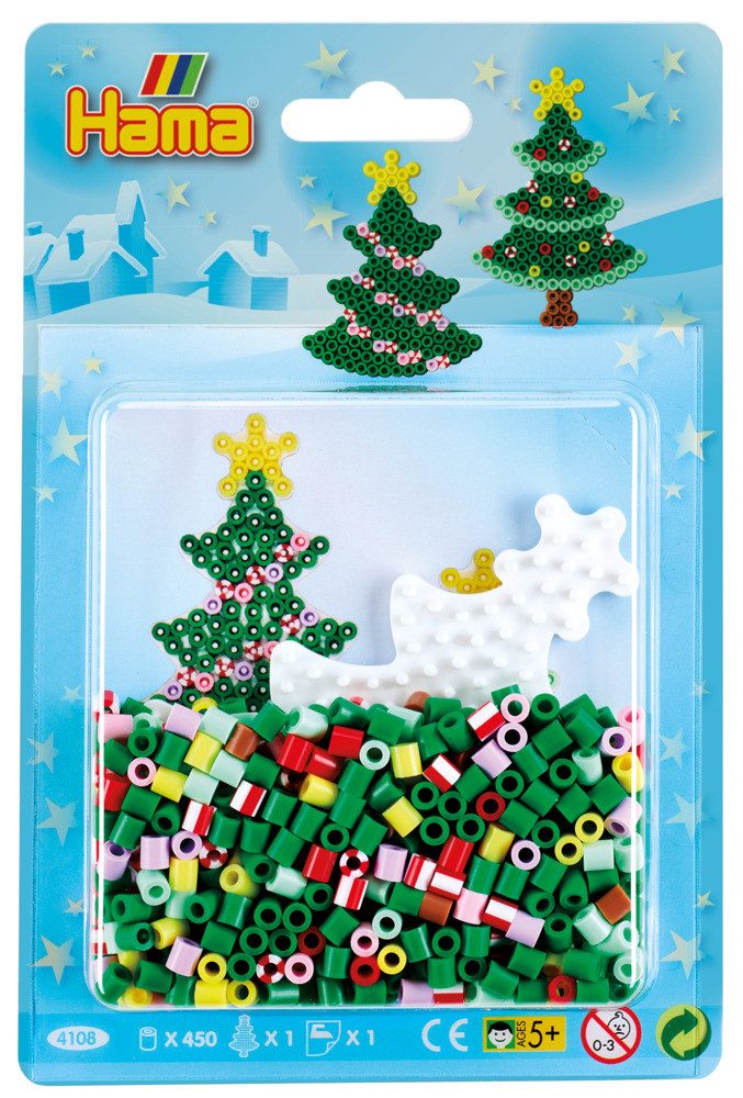 Dan Import Bügelperlen Hama Bügelperlen midi Weihnachtsbaum 450 Stück Blister