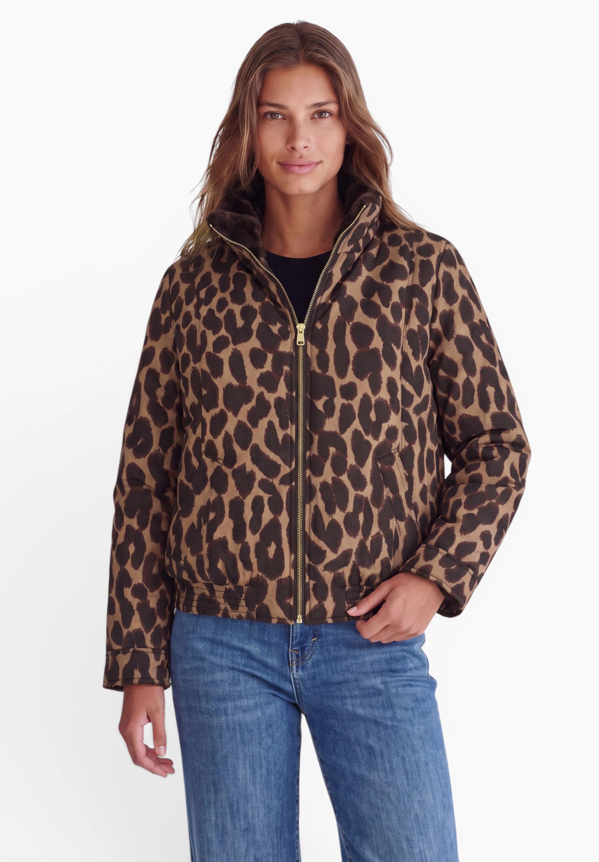 STREET ONE STUDIO Kurzjacke mit Leomuster