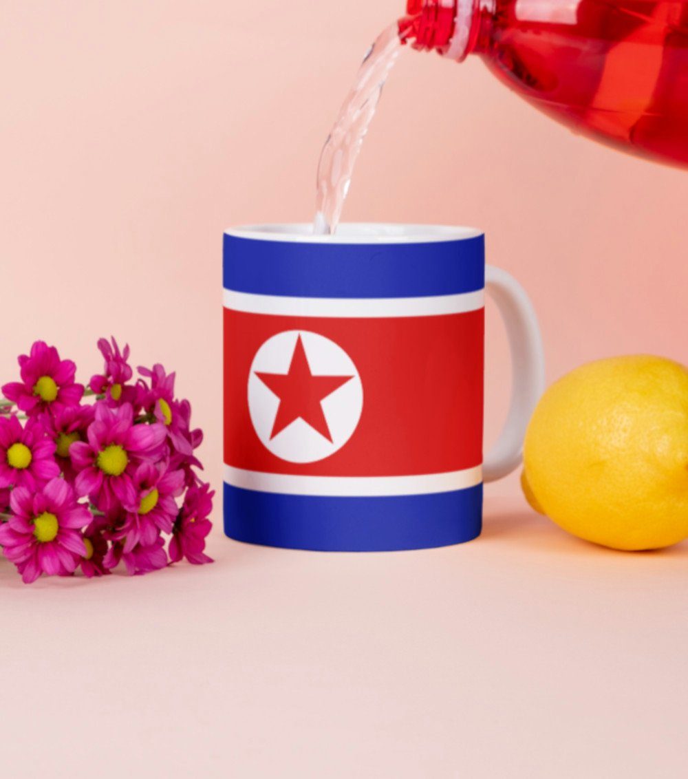 Tinisu Tasse Nordkorea Kaffeetasse Flagge Pot Kaffee Tasse National Becher