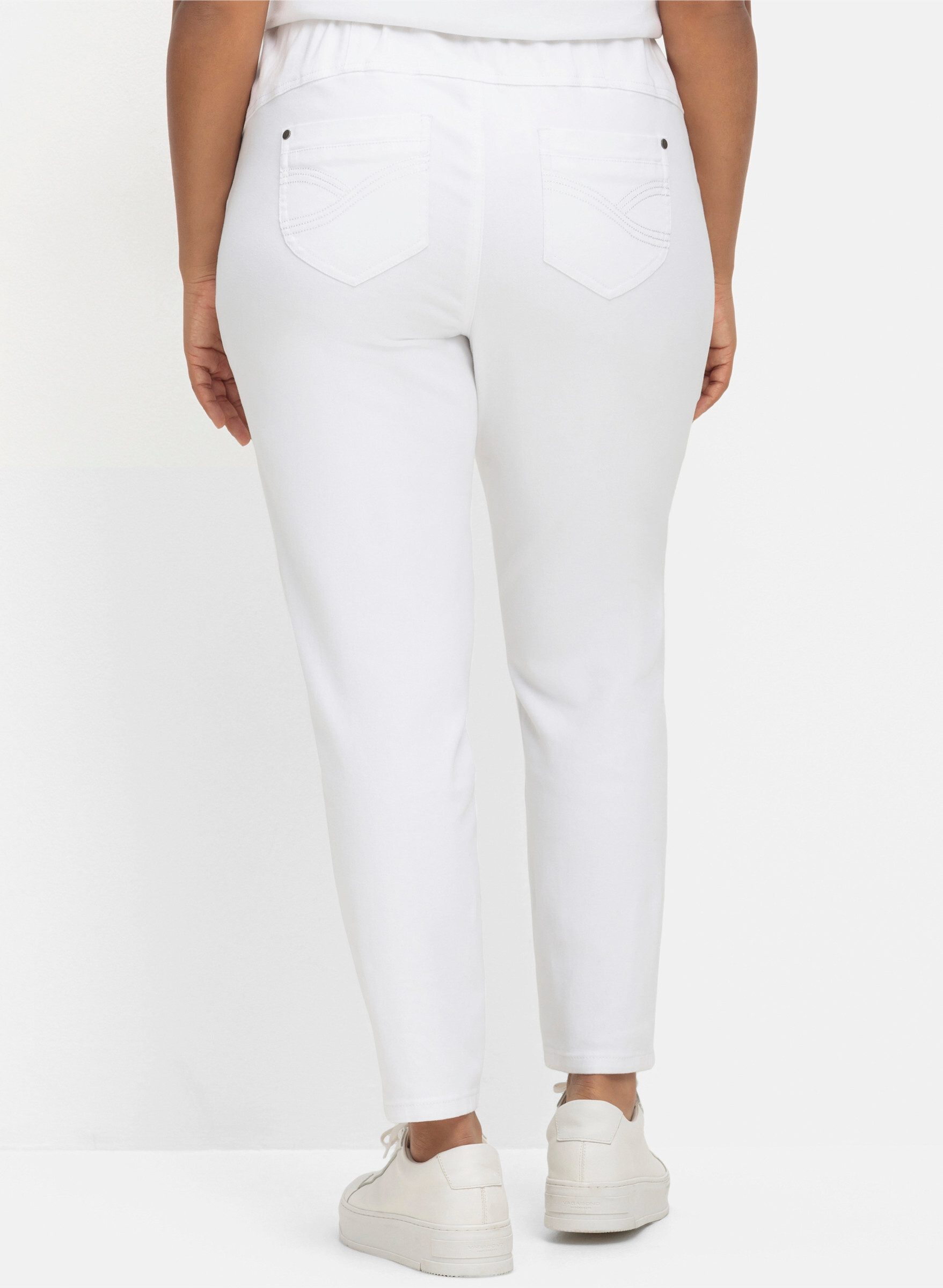 Sheego Bequeme Jeans Schlupfjeans mit breitem Gummibund – Bild 5 von 5