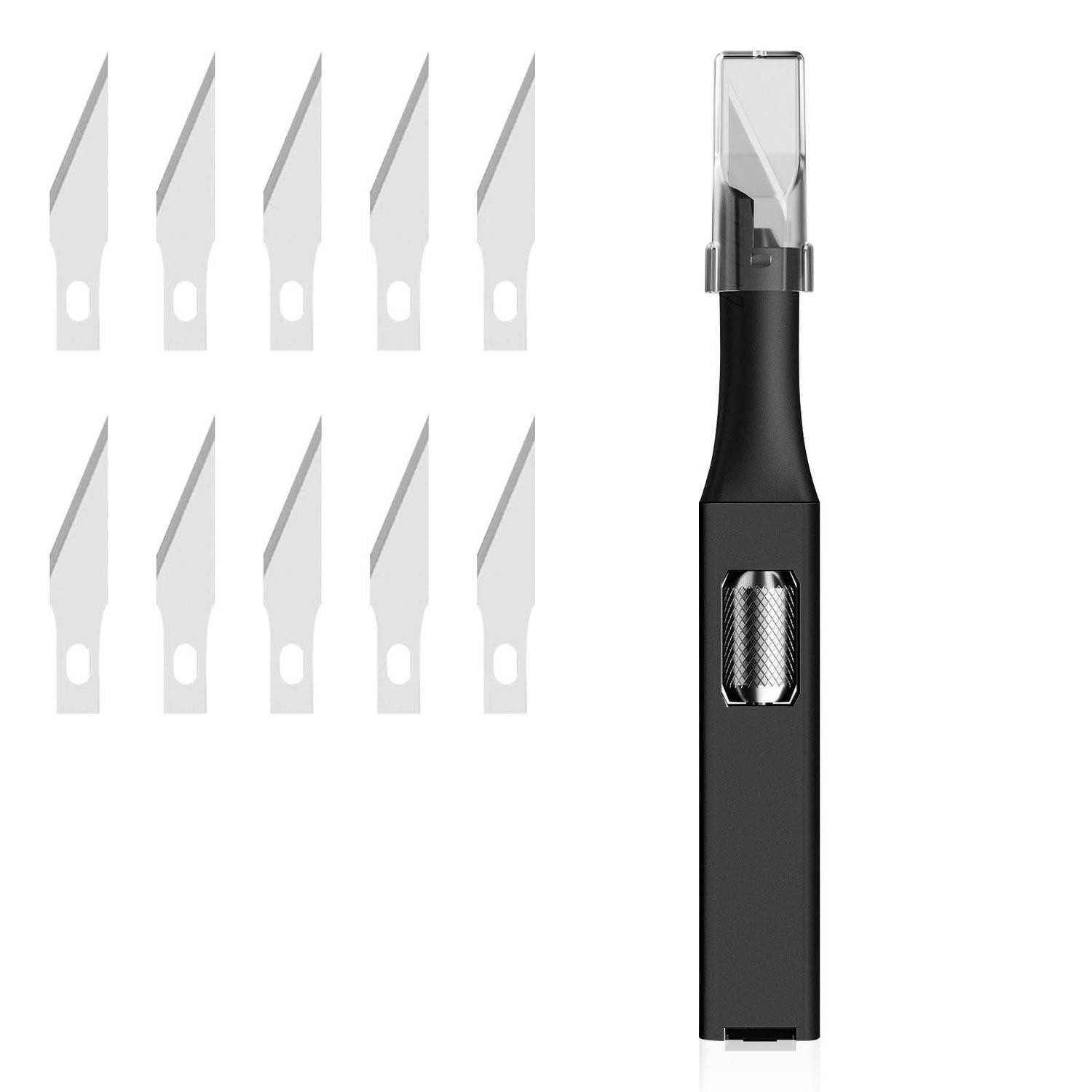 LuxusKollektion Cuttermesser Präzisions-Bastelmesser Set Schwarz