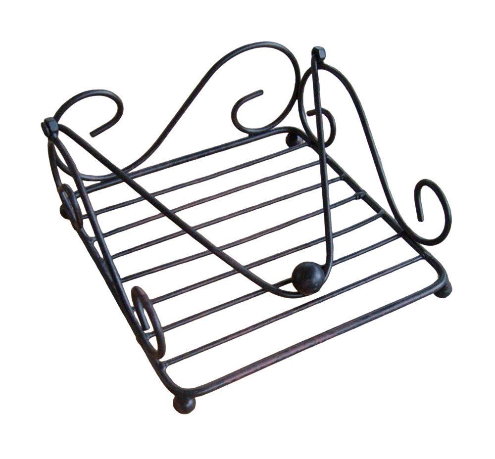 Deko-Impression Serviettenhalter Serviettenhalter, Serviettenständer, Ablage, Korb, Eisen, massiv braun, (1-tlg)