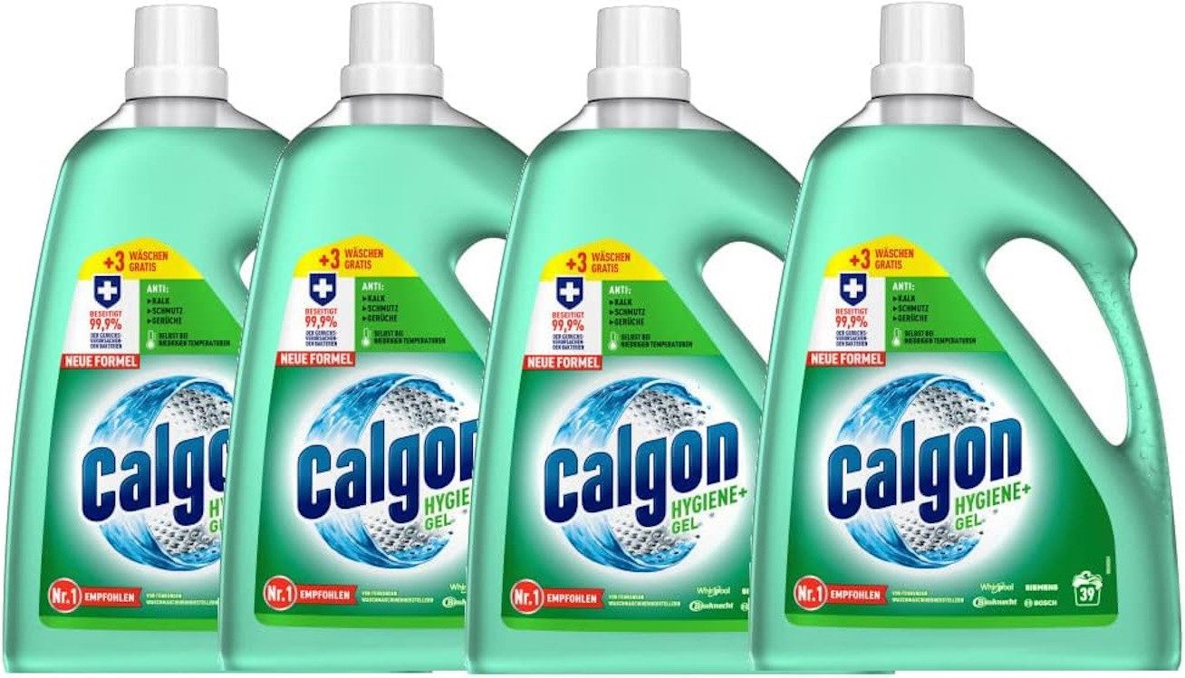 Calgon Hygiene+ Gel Wasserenthärter (Spar-Pack, [4-St. (4 x 1800ml) Antibakteriell)