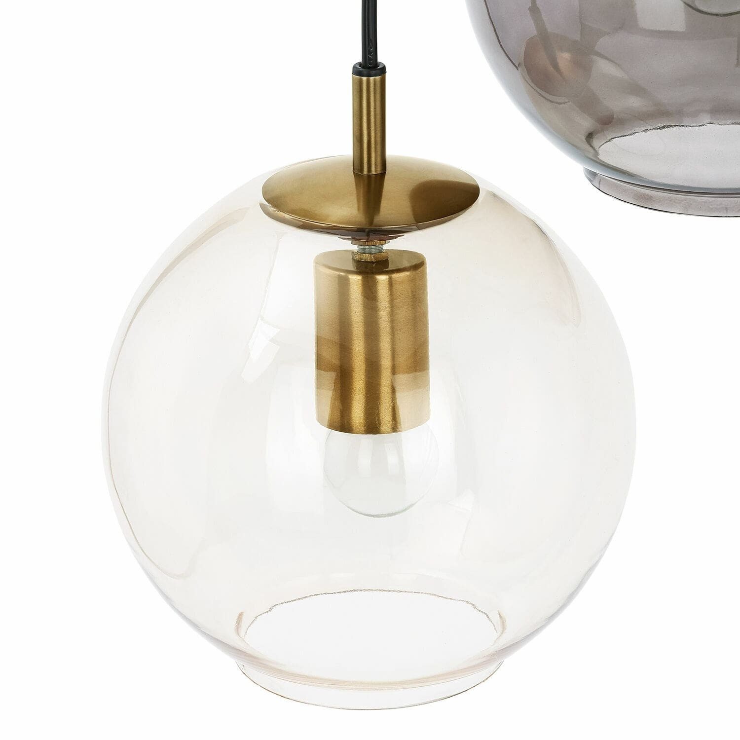 Mirabeau Hängeleuchten Hängelampe Brontille braun/antikmessing