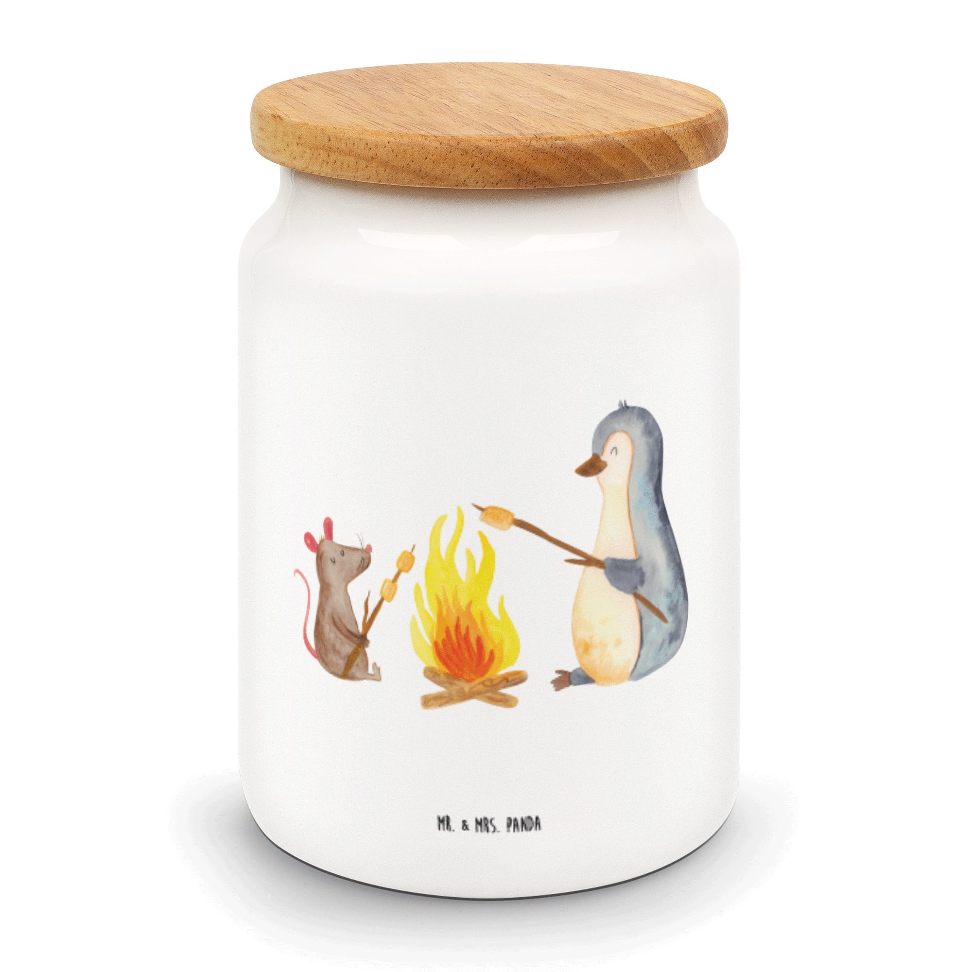 - Keramik, Pinguin Geschenk, (1-tlg) Mrs. Vorratsdose Panda Maus, Do, Lagerfeuer - Neustart, Weiß Keramikdose, & Mr.