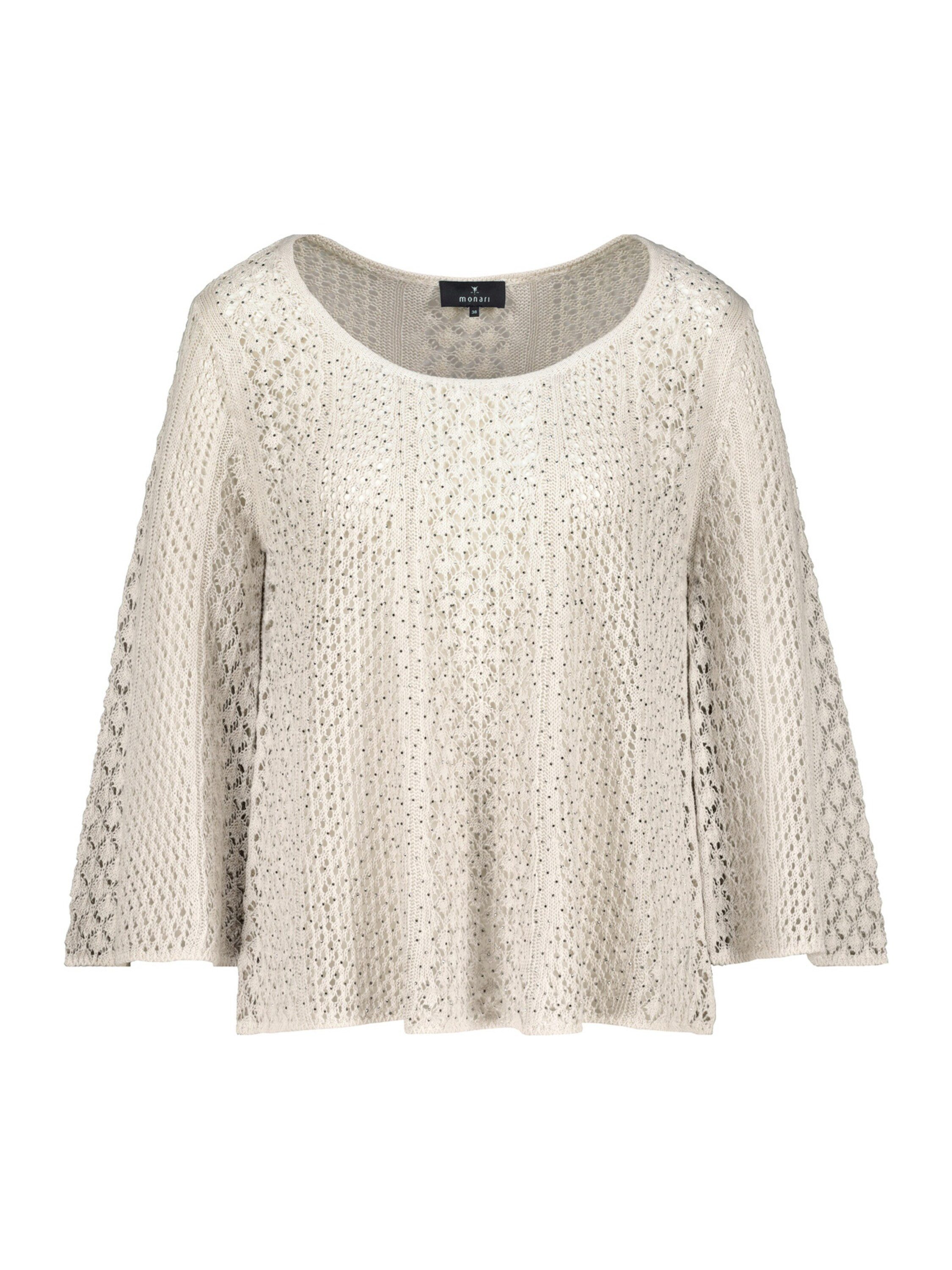 Monari Strickpullover (1-tlg) Lochmuster