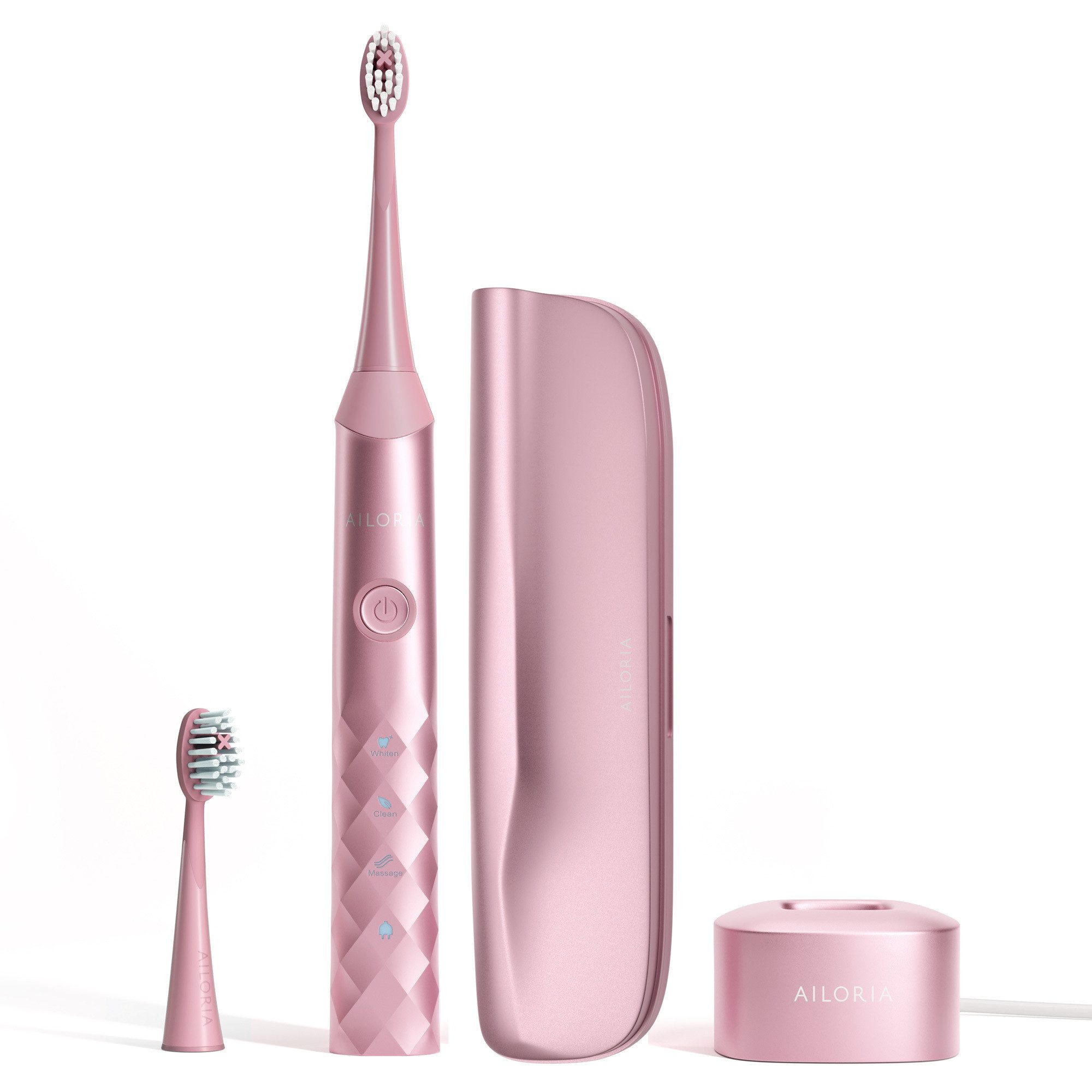 AILORIA Schallzahnbürste SHINE BRIGHT USB-SONIC TOOTHBRUSH Sommer-Edition, Aufsteckbürsten: 2 St., Dynamische Reinigungswirkung