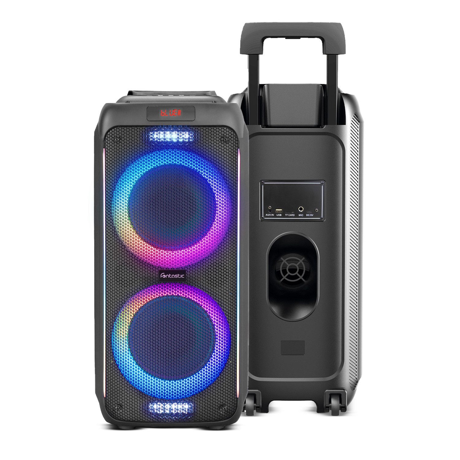 fontastic Party-Lautsprecher - Bluetooth Lautsprecher mit USB-Wiedergabe Bluetooth-Lautsprecher (60 W)