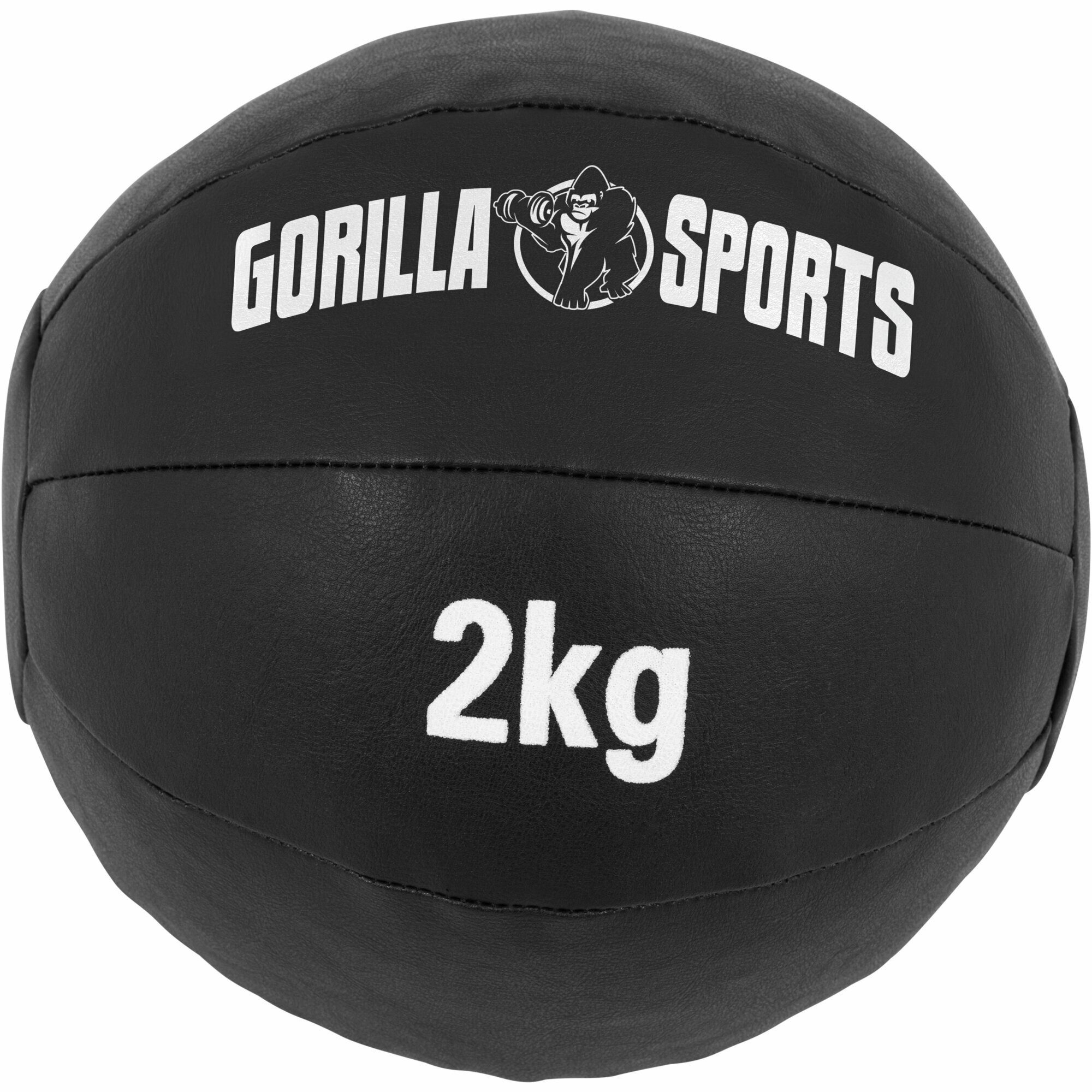 Medizinball Trainingsball, Fitnessball, Einzeln/Set, 6 29cm, Set aus Leder, GORILLA SPORTS Gewichtsball kg