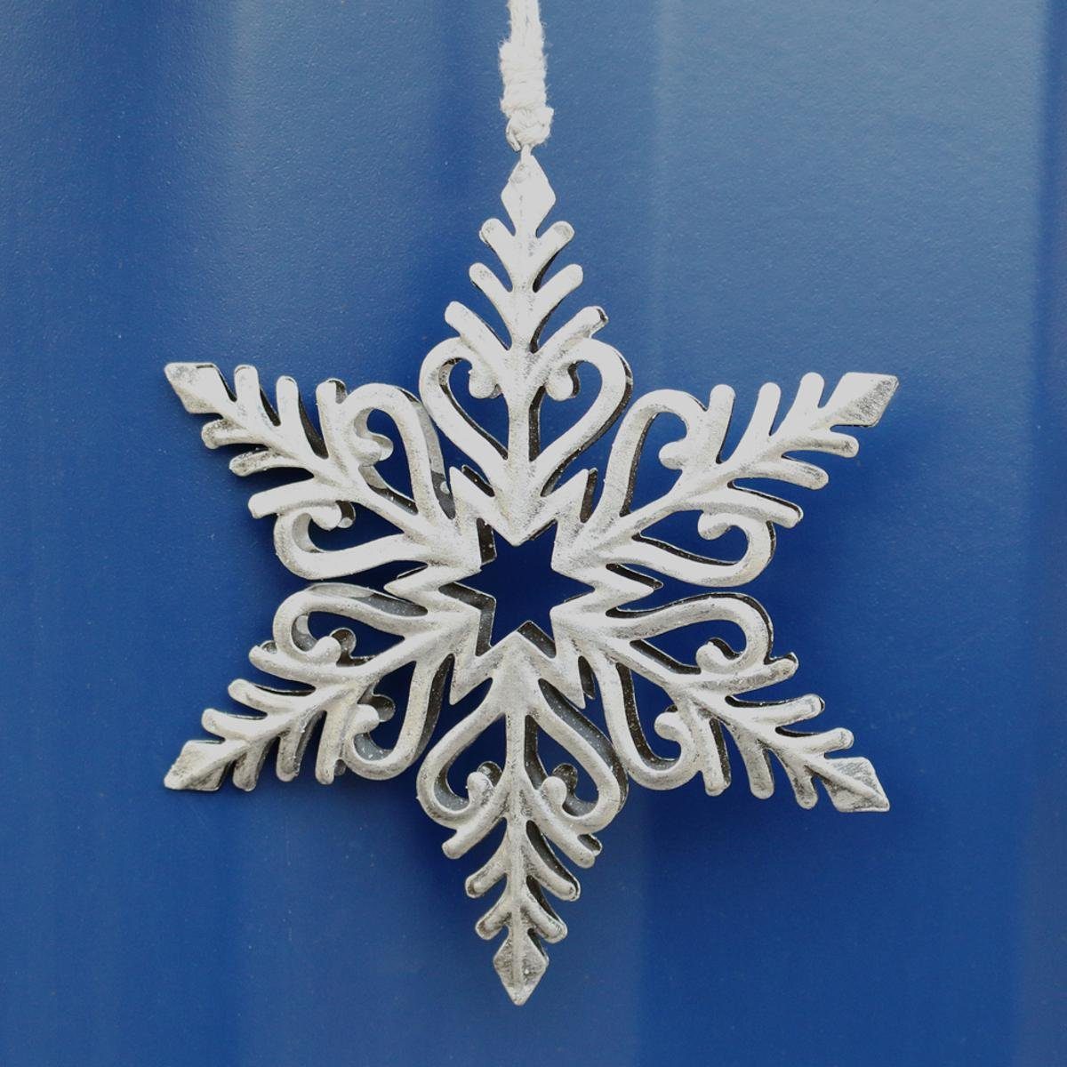 440s Christbaumschmuck 440s Schneeflocken Stern aus Blech (1-tlg)