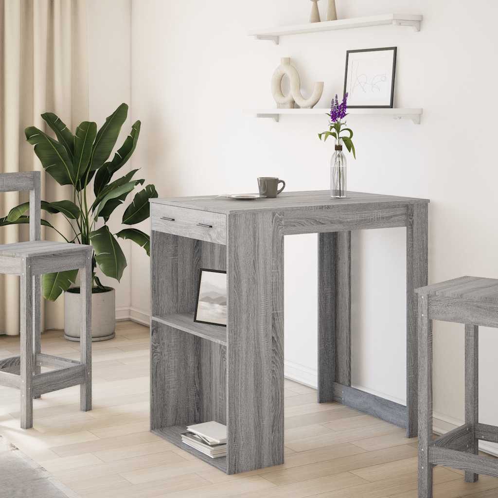 vidaXL Esstisch Bartisch Grau Sonoma 102x70x103,5 günstig online kaufen