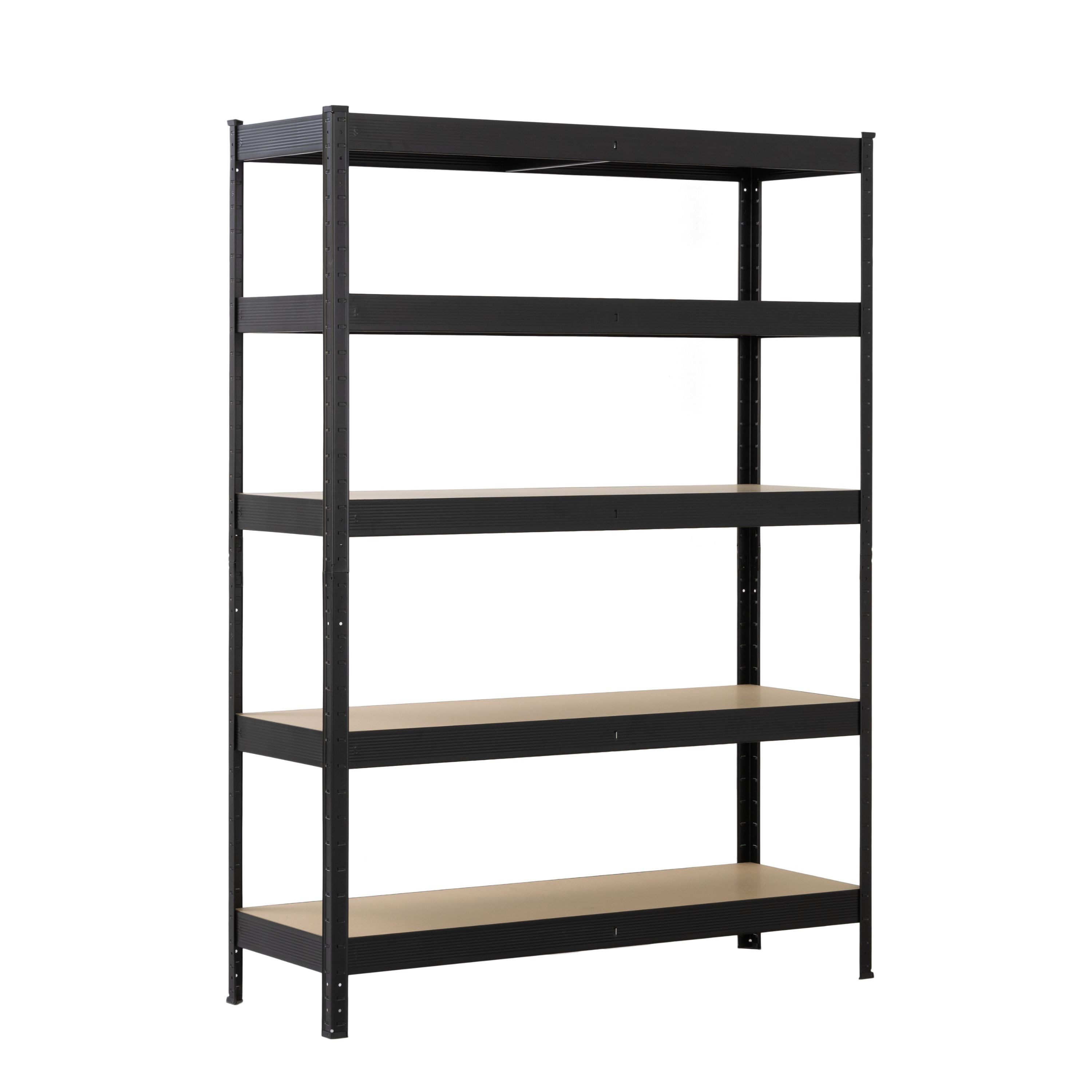 SCHULTE Regalwelt Schwerlastregal SCHULTE Regalwelt 5 MDF-Böden, 180×130×45 cm, 150 kg/Boden, schwarz