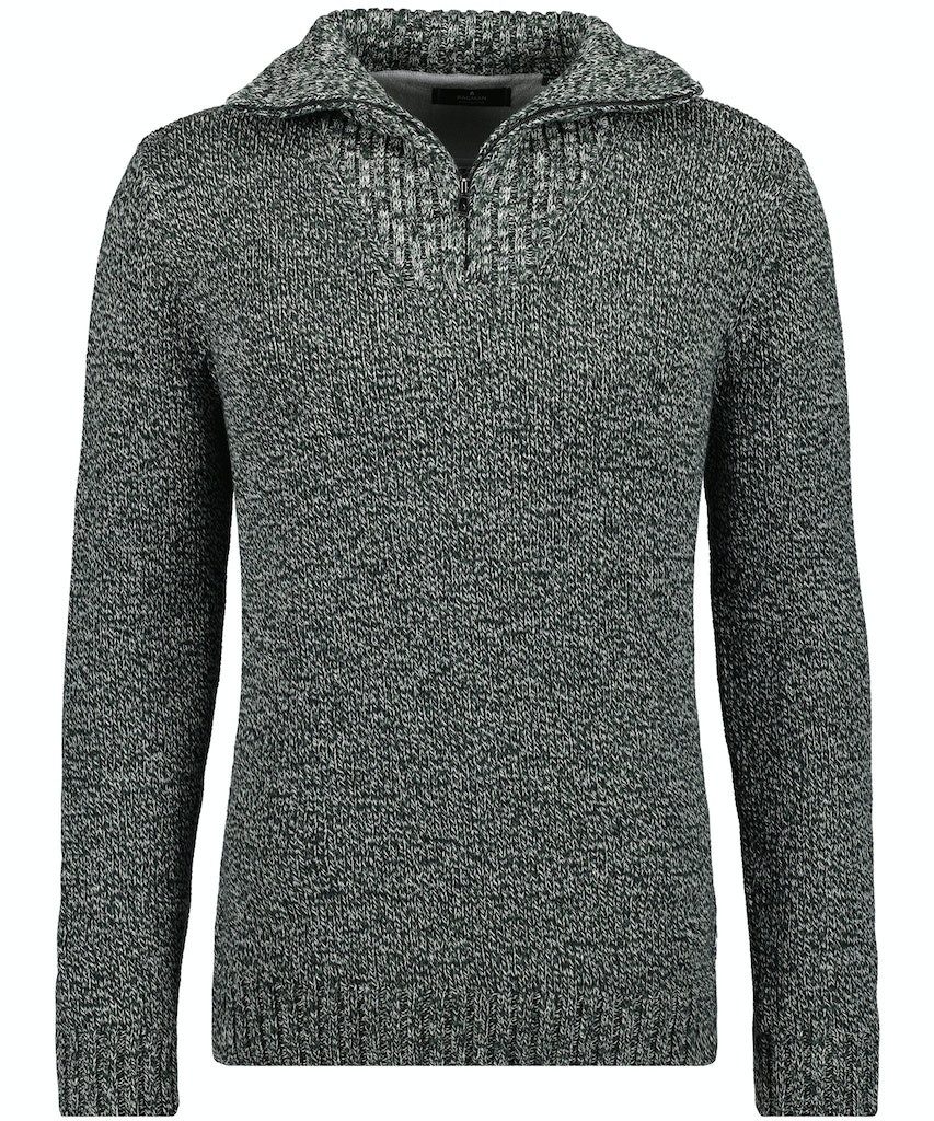 RAGMAN V-Ausschnitt-Pullover Tweed mit Troyer und günstig online kaufen