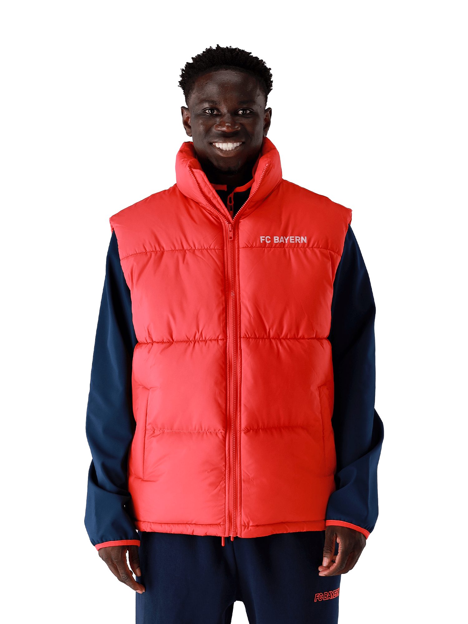 FC Bayern München Longweste FC Bayern München, Weste I Steppweste Puffer, Unisex, Rot