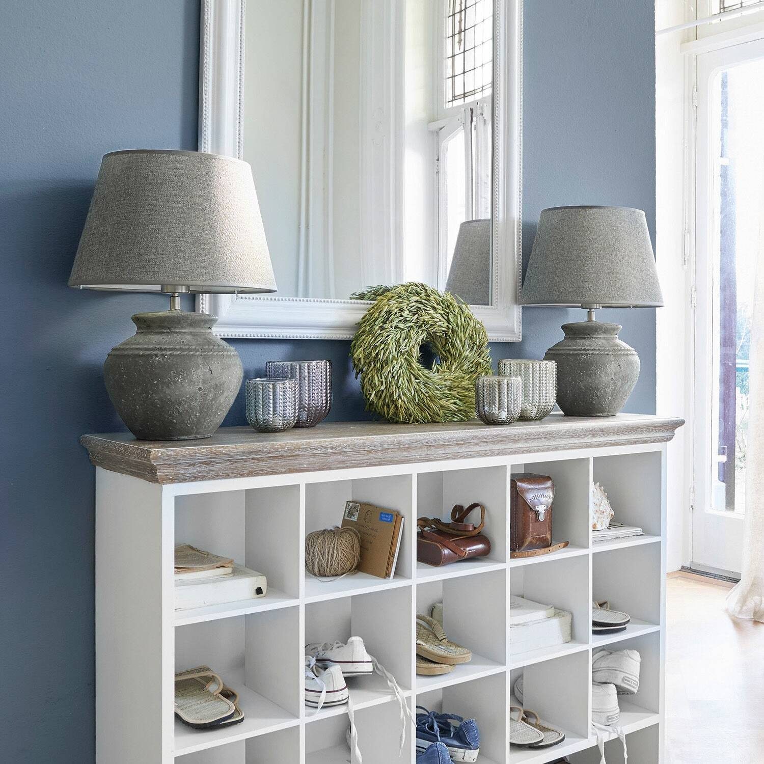 Mirabeau Tischleuchte Tischlampe Cleveland grau – Bild 5 von 5