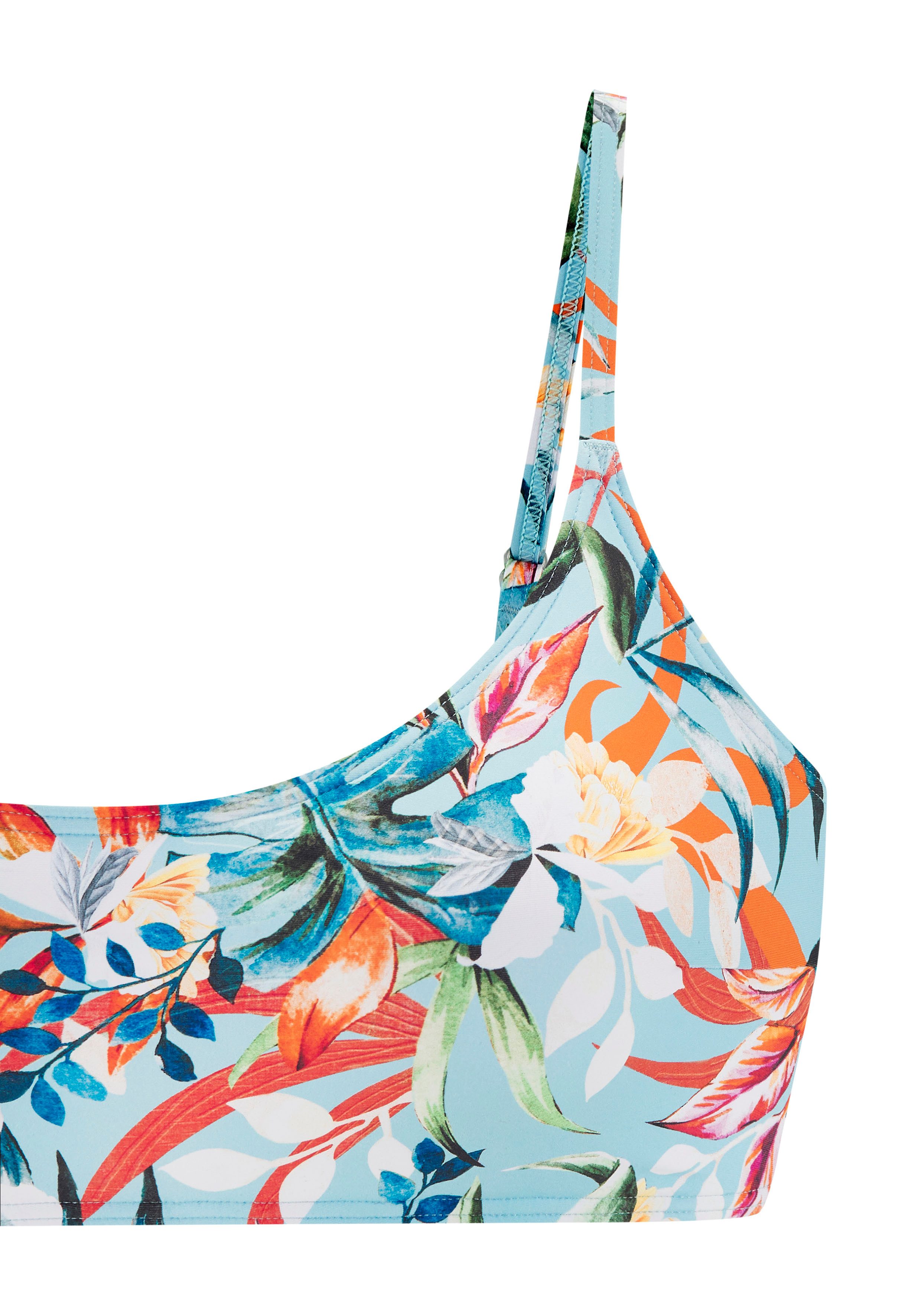 Venice Beach Bustier-Bikini-Top Caru, mit modernem Allover-Print