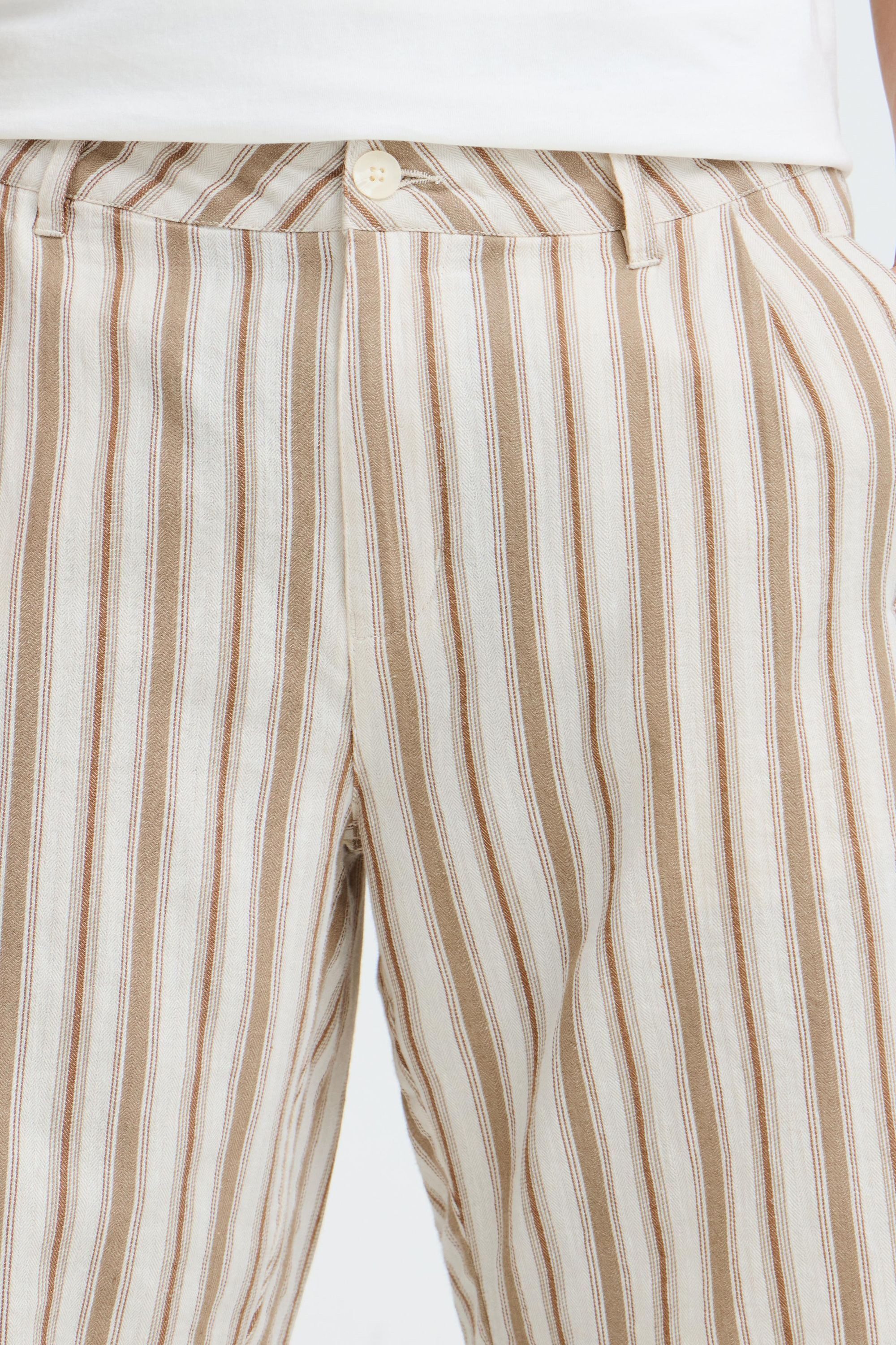 Blend Leinenhose BHMaddox Linen Mix Striped Sommerliche Shorts aus Baumwoll-Leinen-Mix – Bild 5 von 5