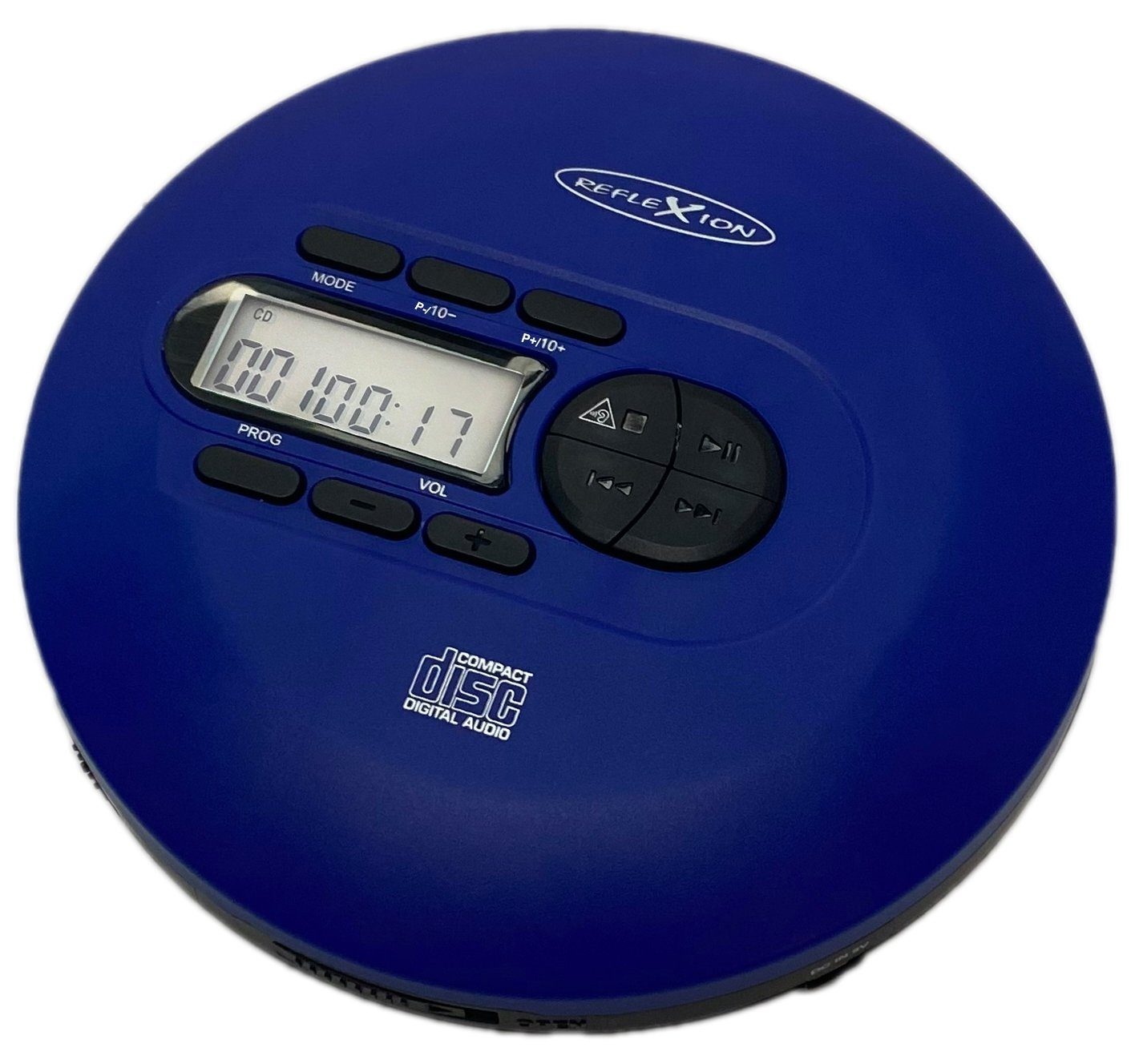 Reflexion PCD520MF tragbarer CD-Player (Hörbuchfunktion, Antishock-System, CD-Programierfunktion) blau