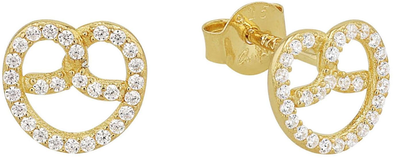 Amor Paar Ohrstecker Breze, Trachtenschmuck, Volksfest, mit Zirkonia (synth)