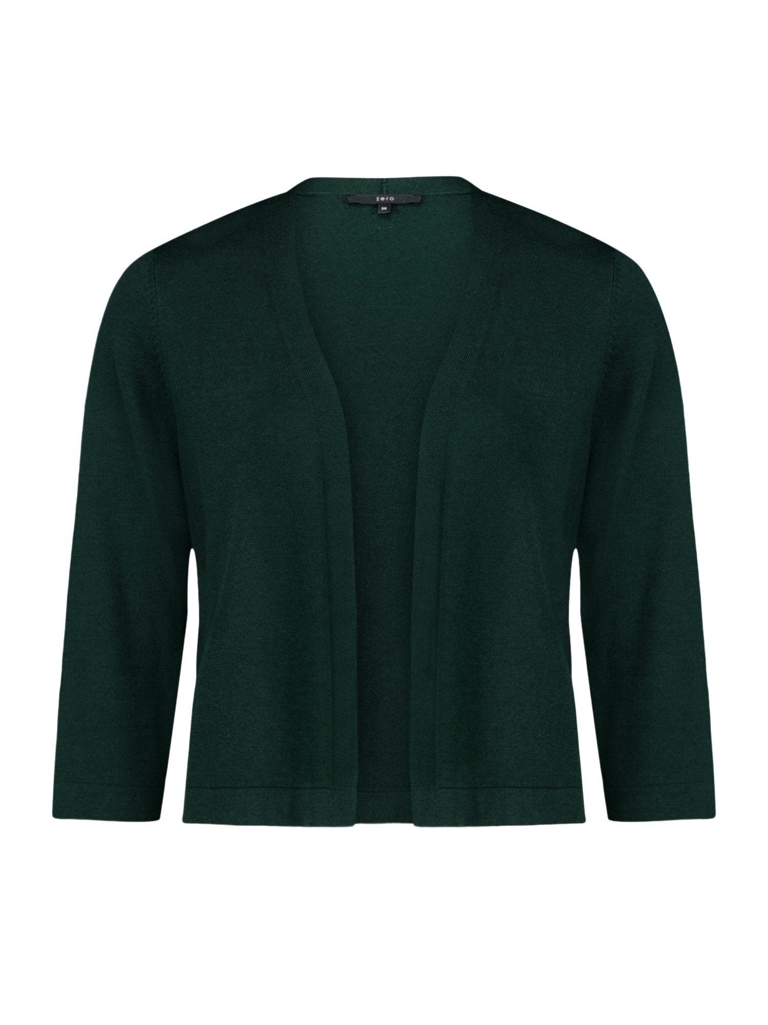 Zero Strickjacke grün,Casual,Viskose,Unifarben,Stehkragen,3/4 Arm,Slim Fit