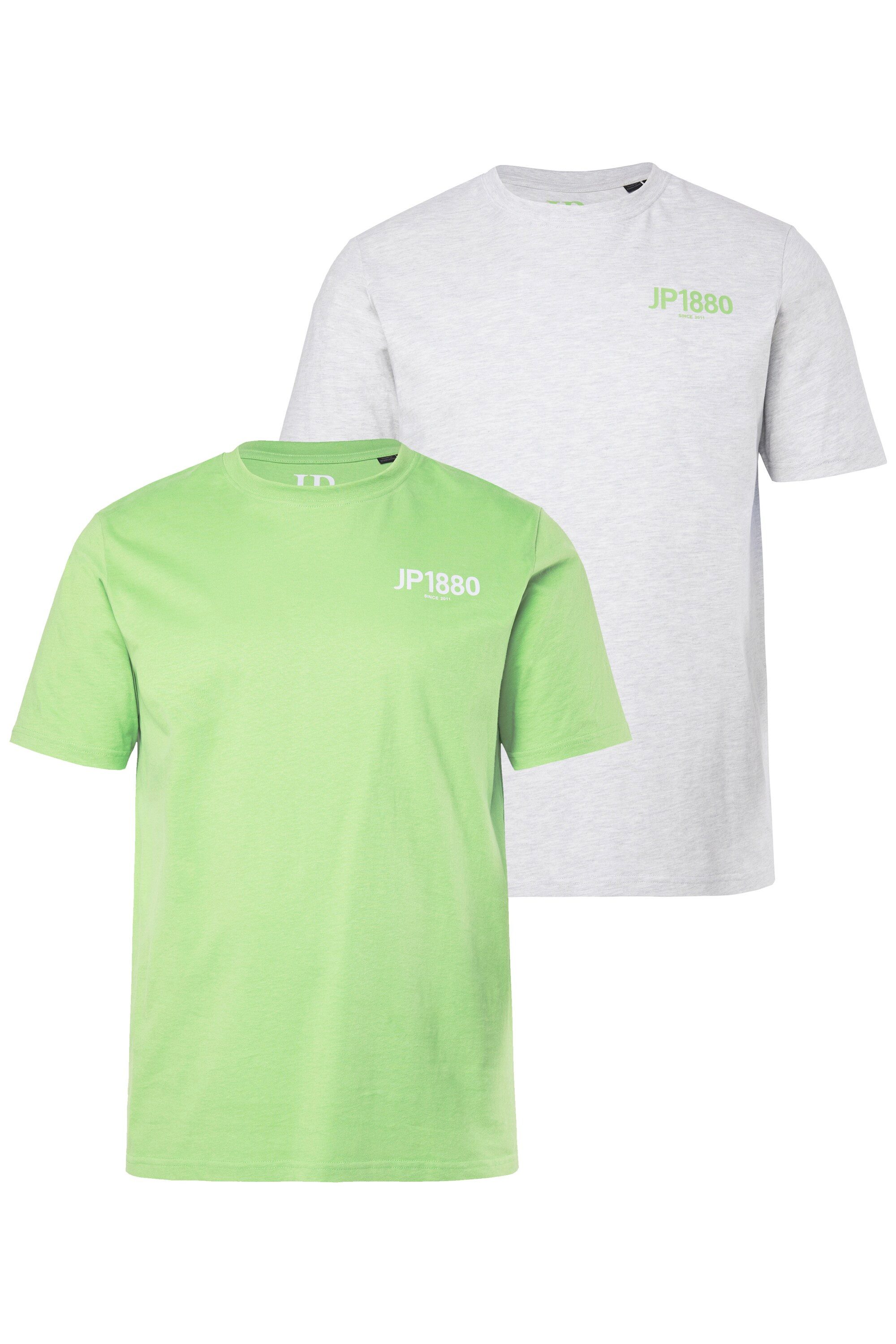 JP1880 T-Shirt T-Shirts 2er-Pack Halbarm Brust-Print