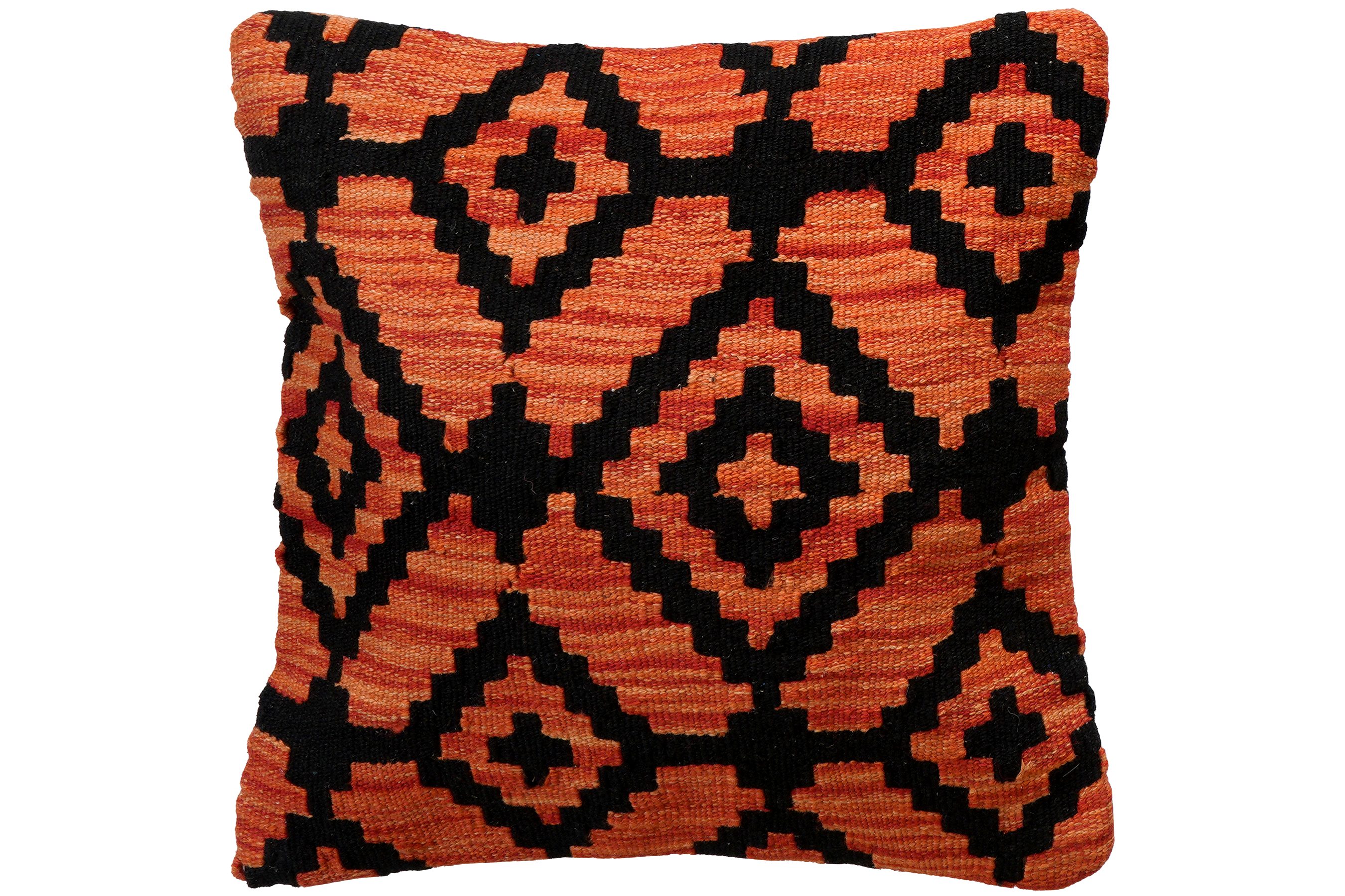 Rugtales Kissenbezüge Kelim Kissen 50x50cm, Handgemachtes Unikat, nachhaltig und fair gefertigt