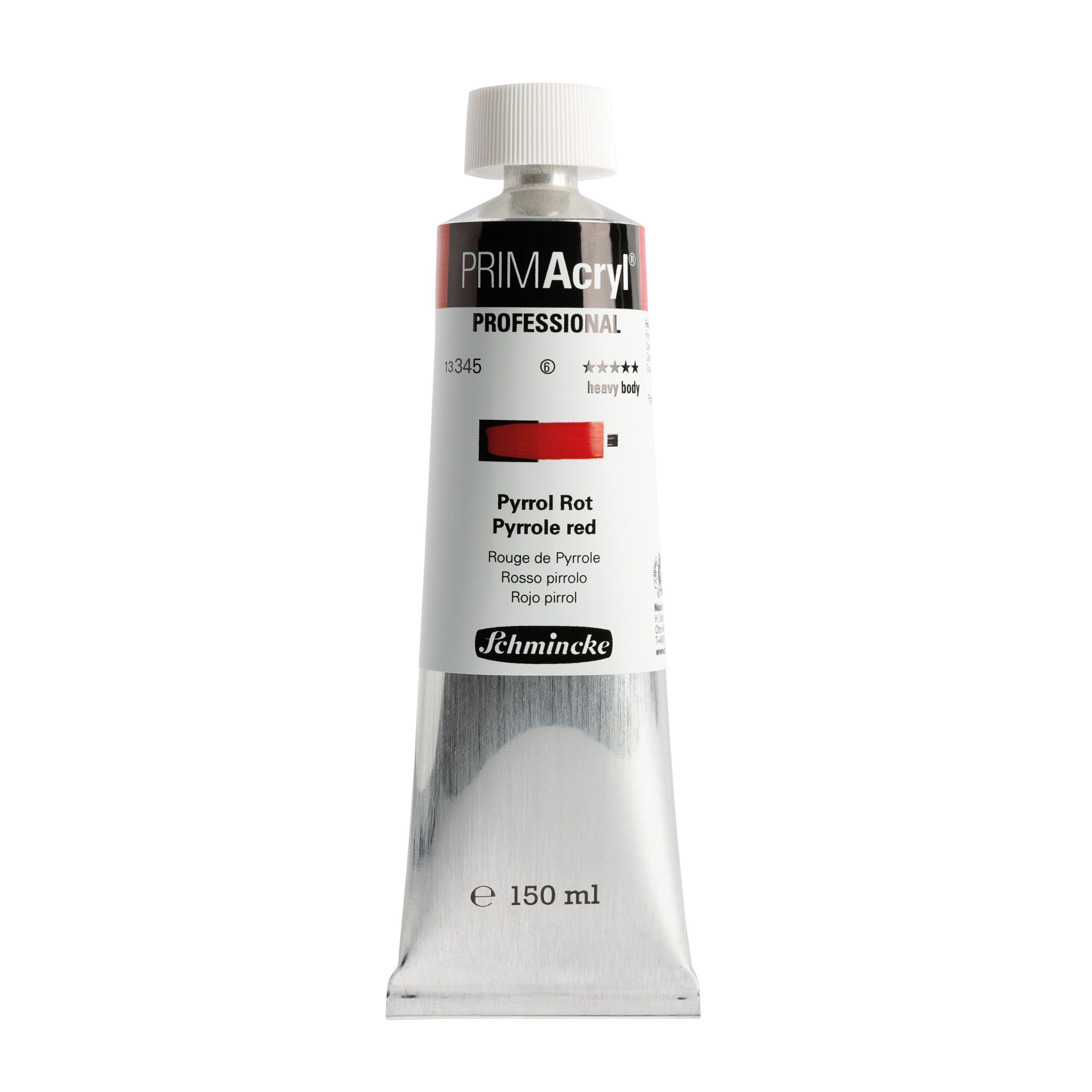 Schmincke Acrylfarbe PRIMAcryl - Pyrrol Rot - 150ml Feinste Künstler Acrylfarbe 13 345 019
