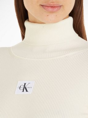 Calvin Klein Jeans Rollkragenpullover BADGE ROLL NECK SWEATER mit Markenlabel