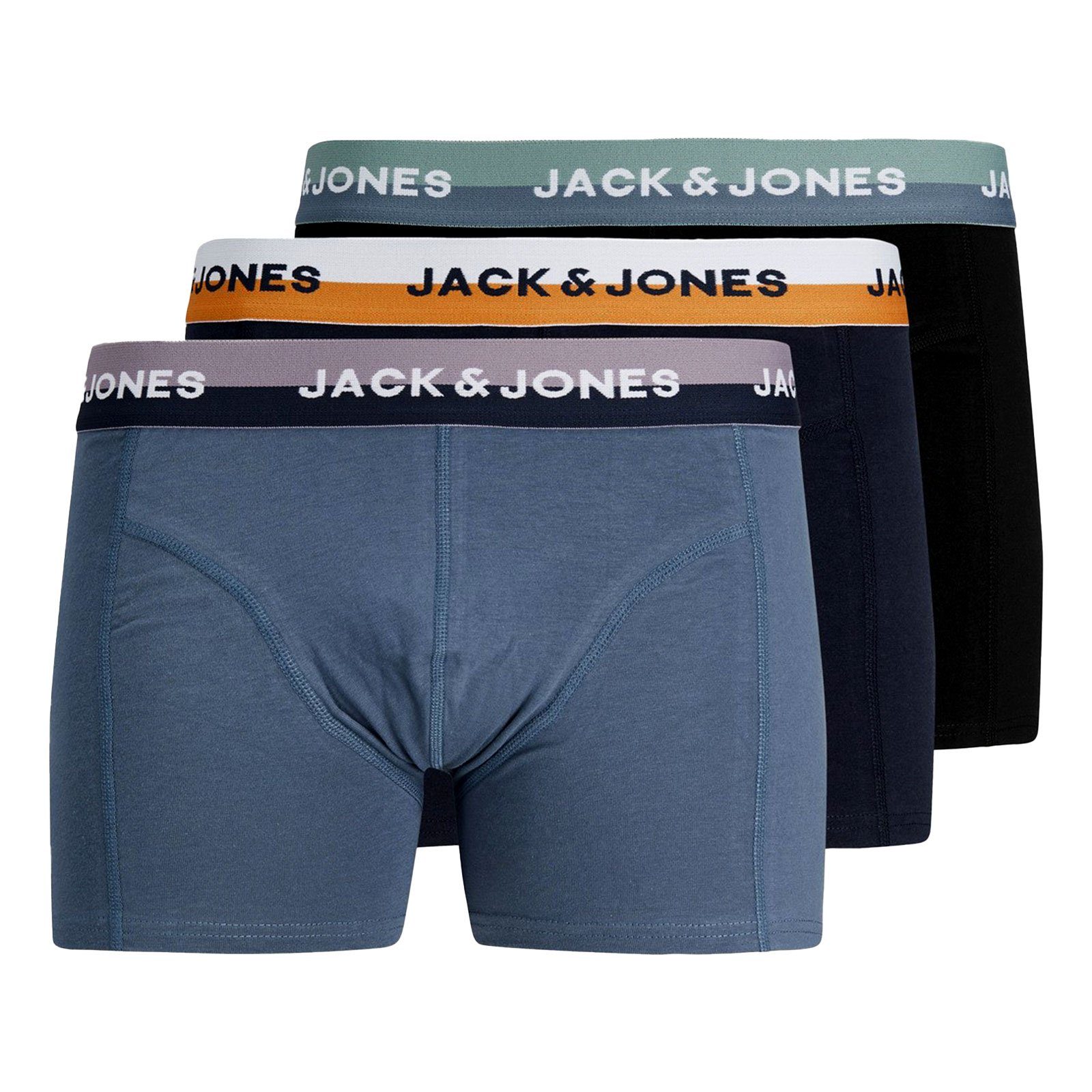 Jack & Jones Trunk (3-St) mit Markenschriftzug am Bund black / navy blaze3