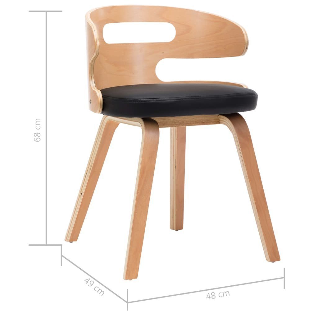 Schwarz Stuhl Stk 2 und vidaXL Esszimmerstühle Kunstleder Bugholz