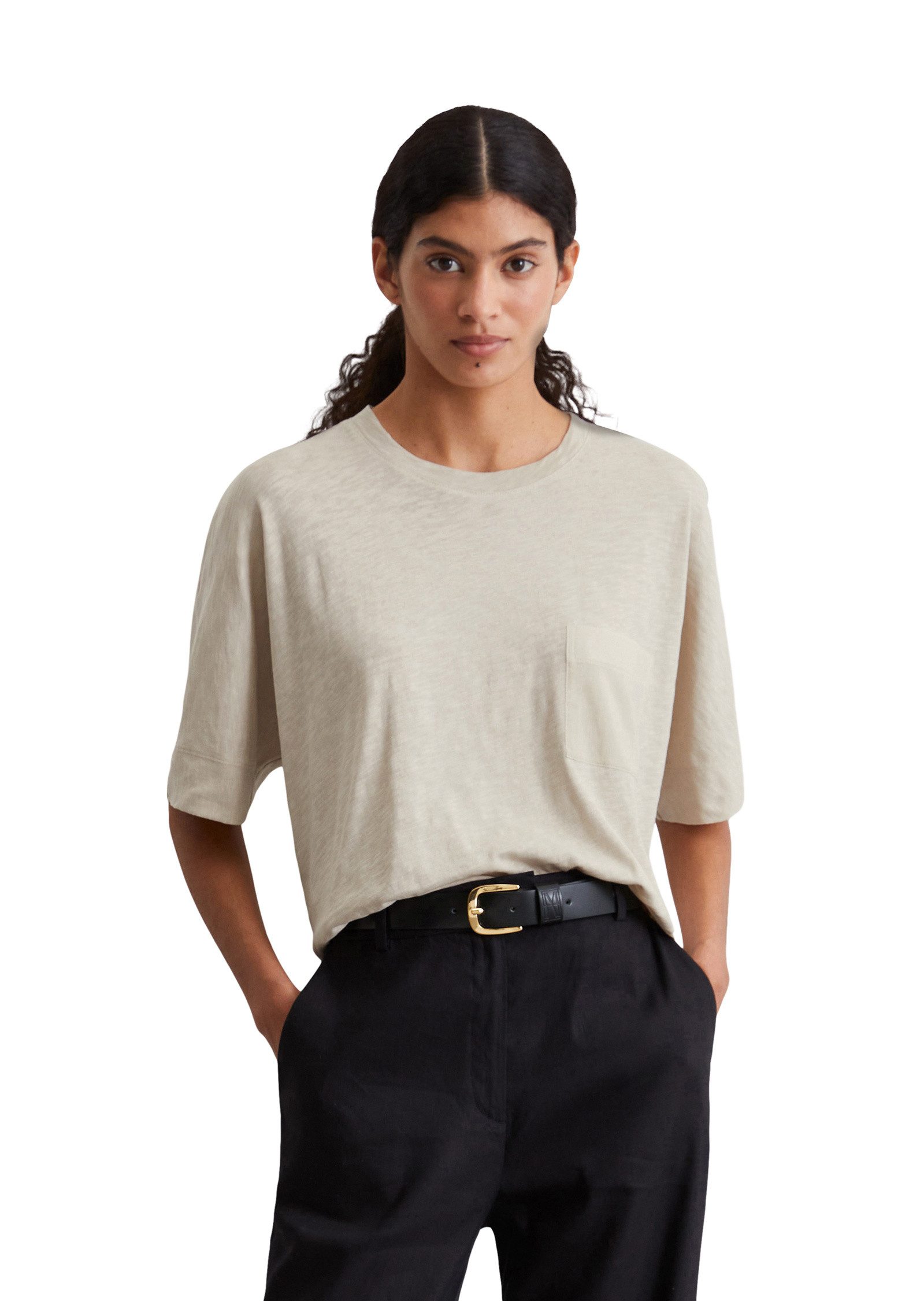 Marc O'Polo T-Shirt mit gewebter Brusttasche günstig online kaufen