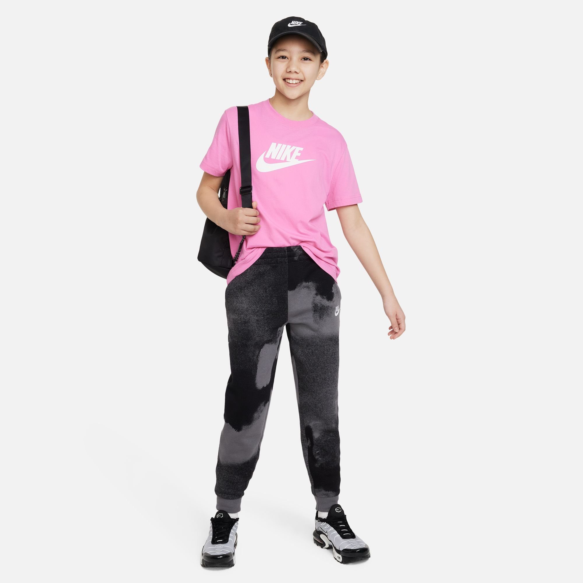 T-SHIRT PLAYFUL KIDS' (GIRLS) PINK Sportswear Nike BIG T-Shirt