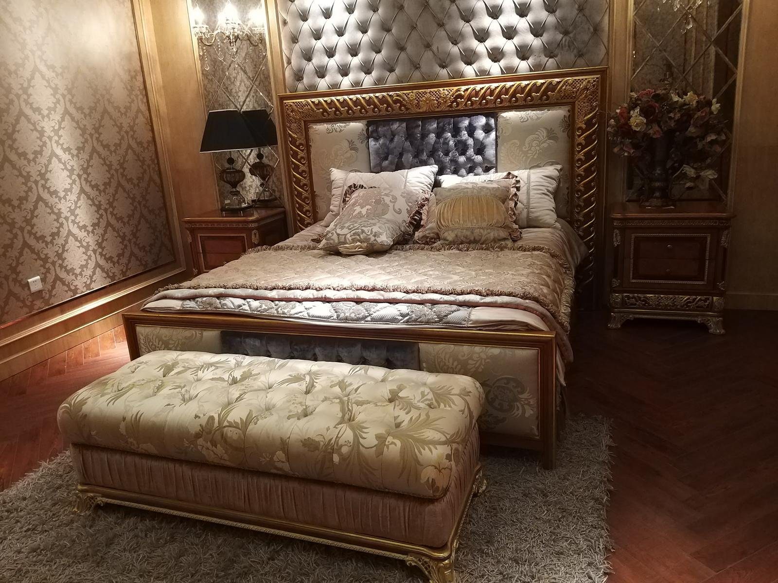JVmoebel Bett, Doppelbett Bett Ehebett Design Luxus Betten Barock Rokoko Antik  Stil 180x200 online kaufen | OTTO
