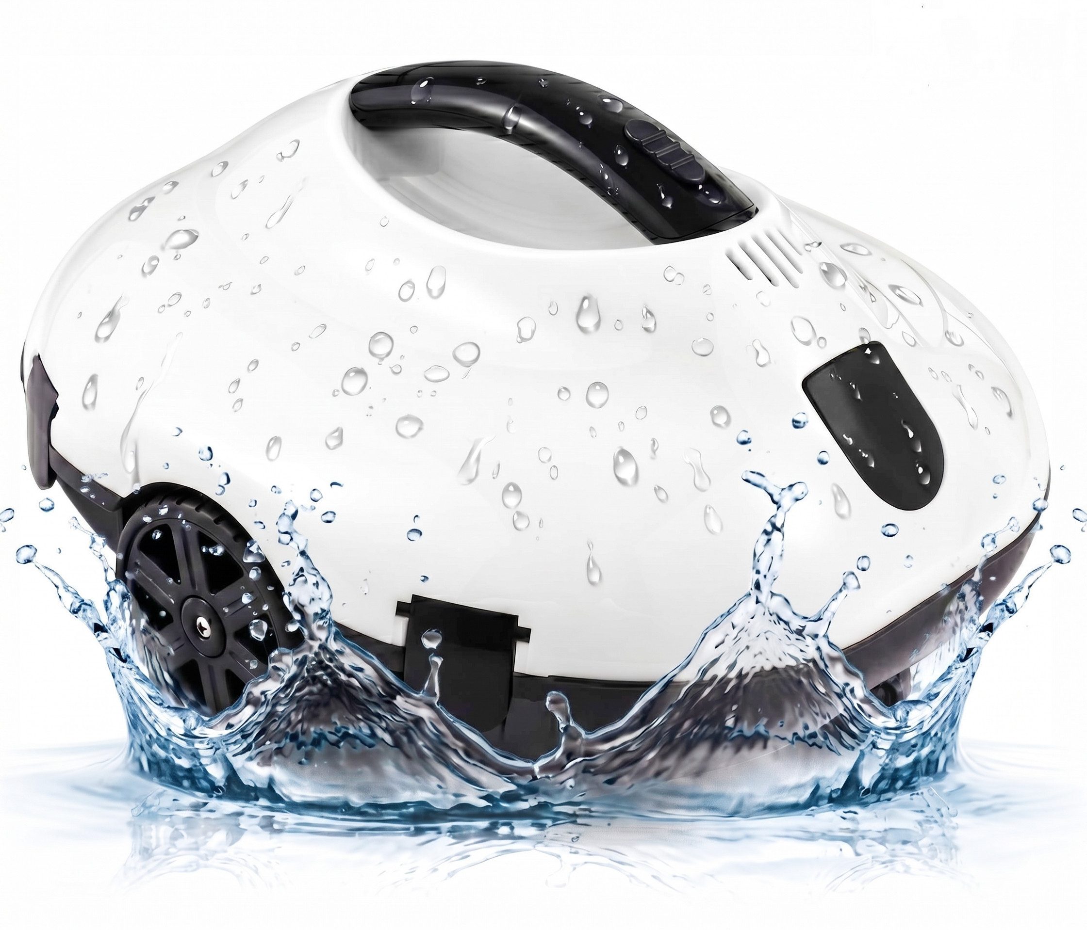 Blossom Poolroboter PC2332 Kabelloser Poolsauger, 150Min Akkulaufzeit, Bis zu 200m² Pools, (9500 LPH/178 μm Filter Akku poolsauger), Doppelmotorantrieb Selbsteinparkfunktion Intelligenter Navigation IPX8