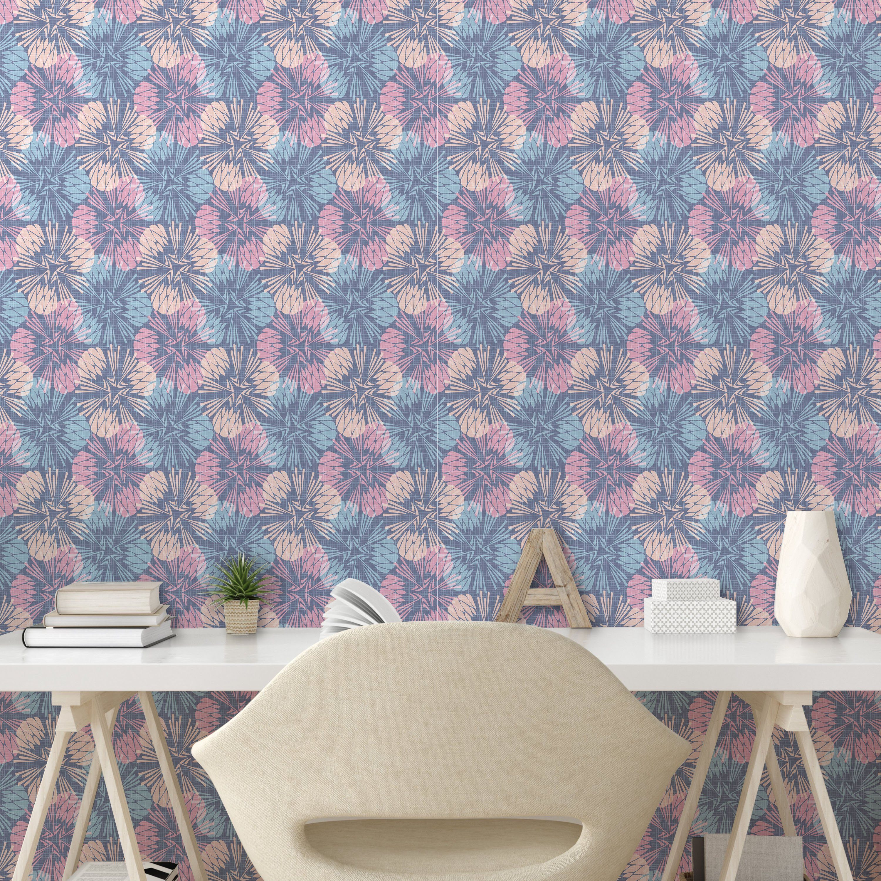 Wohnzimmer Küchenakzent, Bunte Blume Vinyltapete Abakuhaus selbstklebendes Dandelion Abstrakte